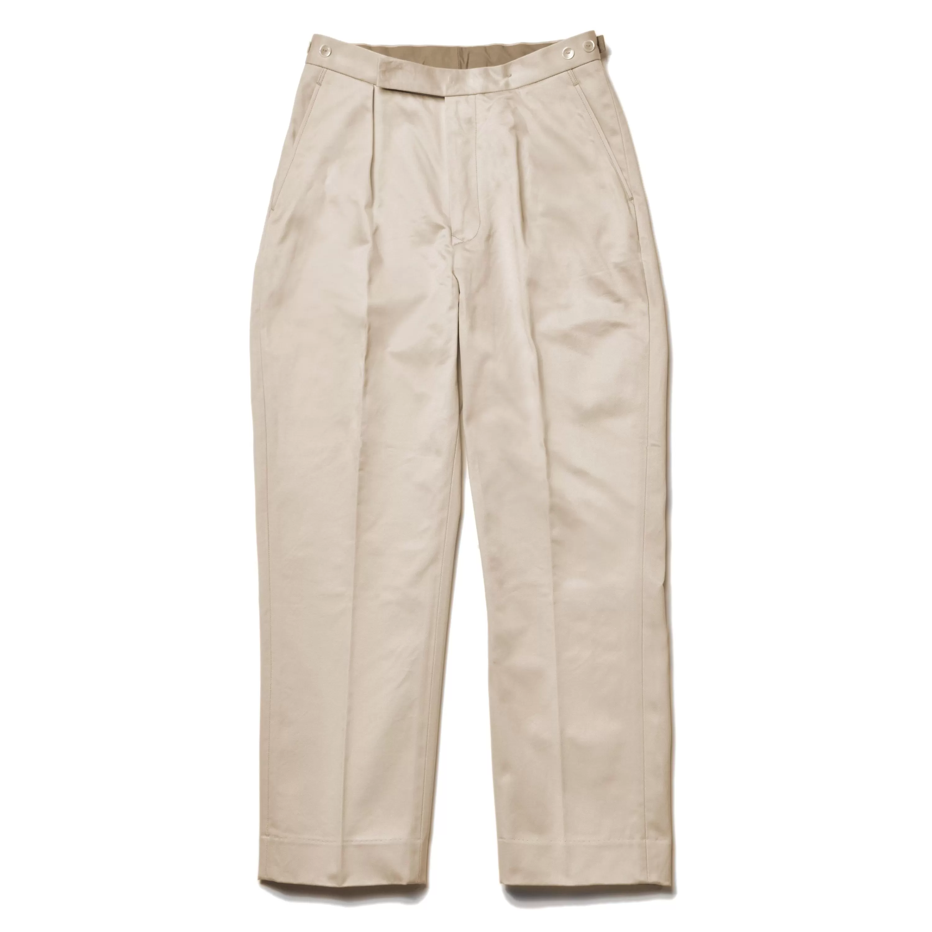 Joe McCoy 1950S Cotton Chino Trousers / Beige Hot