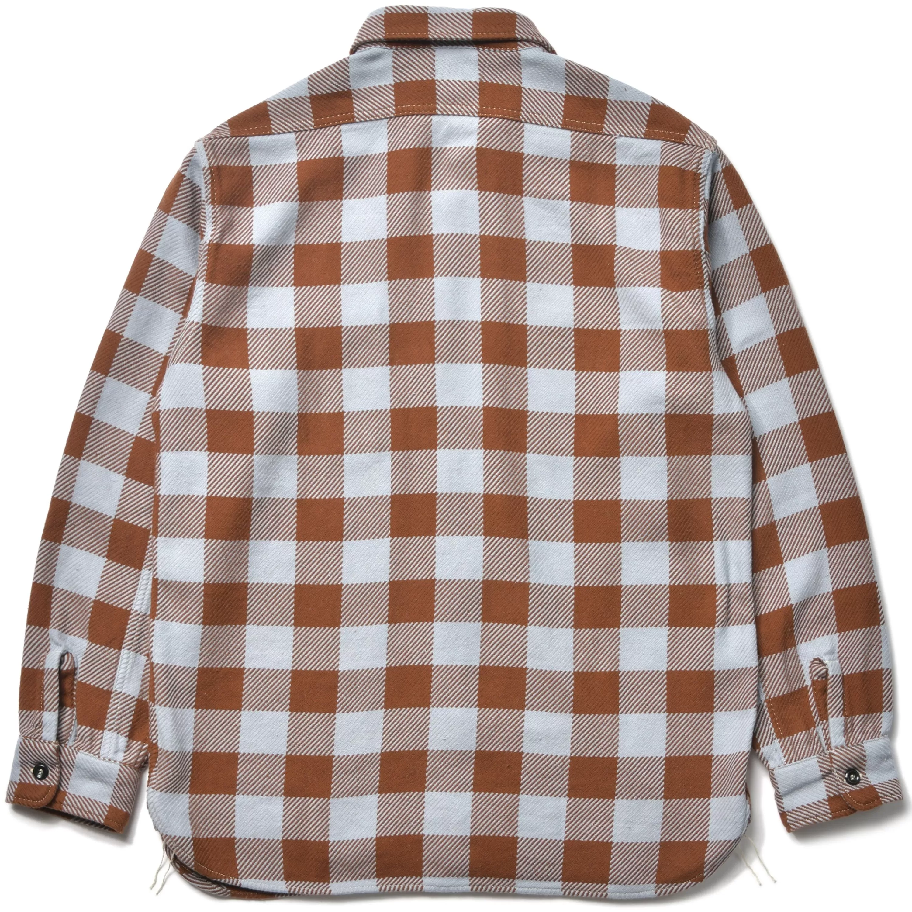 Joe McCoy 8Hu Buffalo Check Flannel Shirt 311 Saxe Brown Best