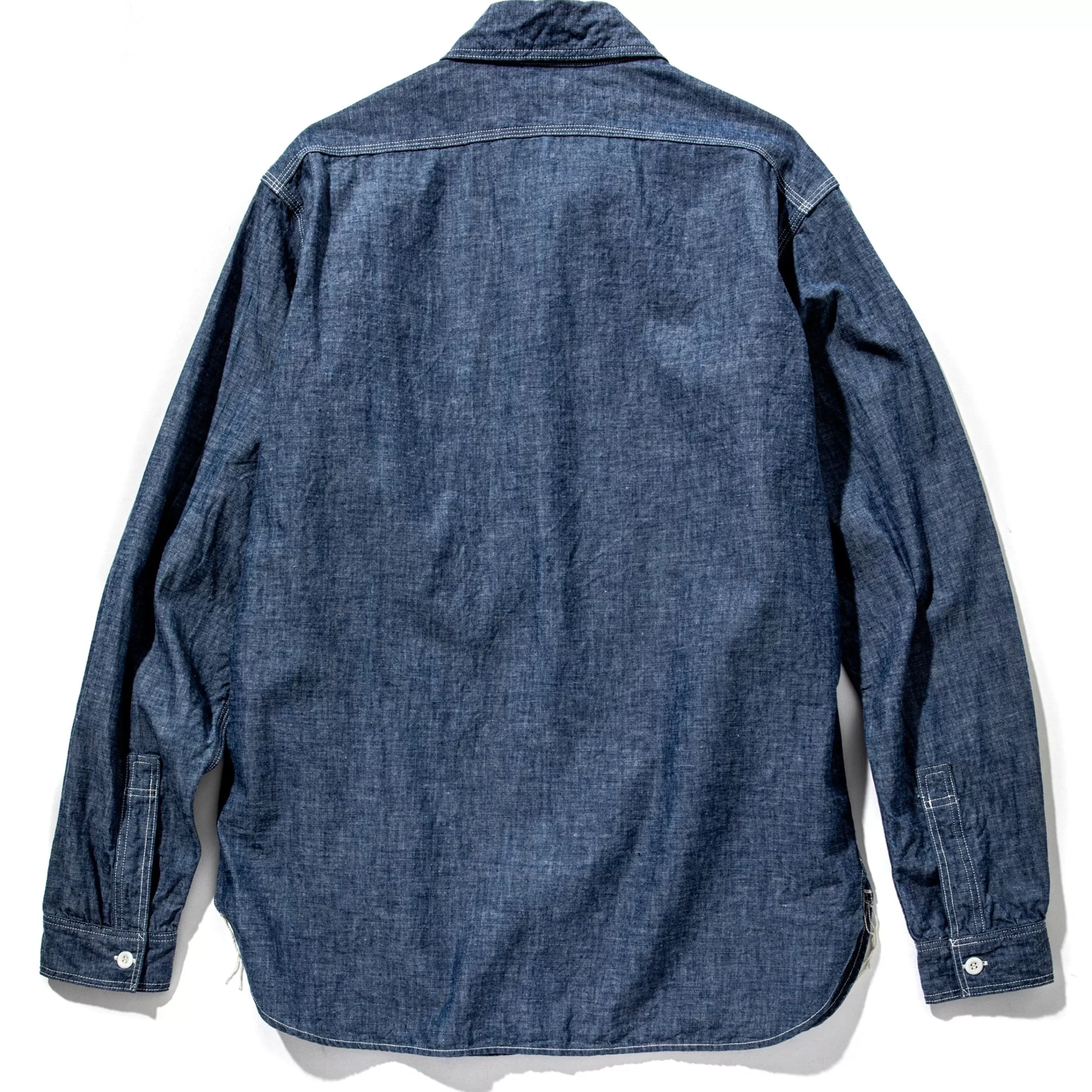 Joe McCoy 8Hu Chambray Serviceman Shirt 120 Blue New