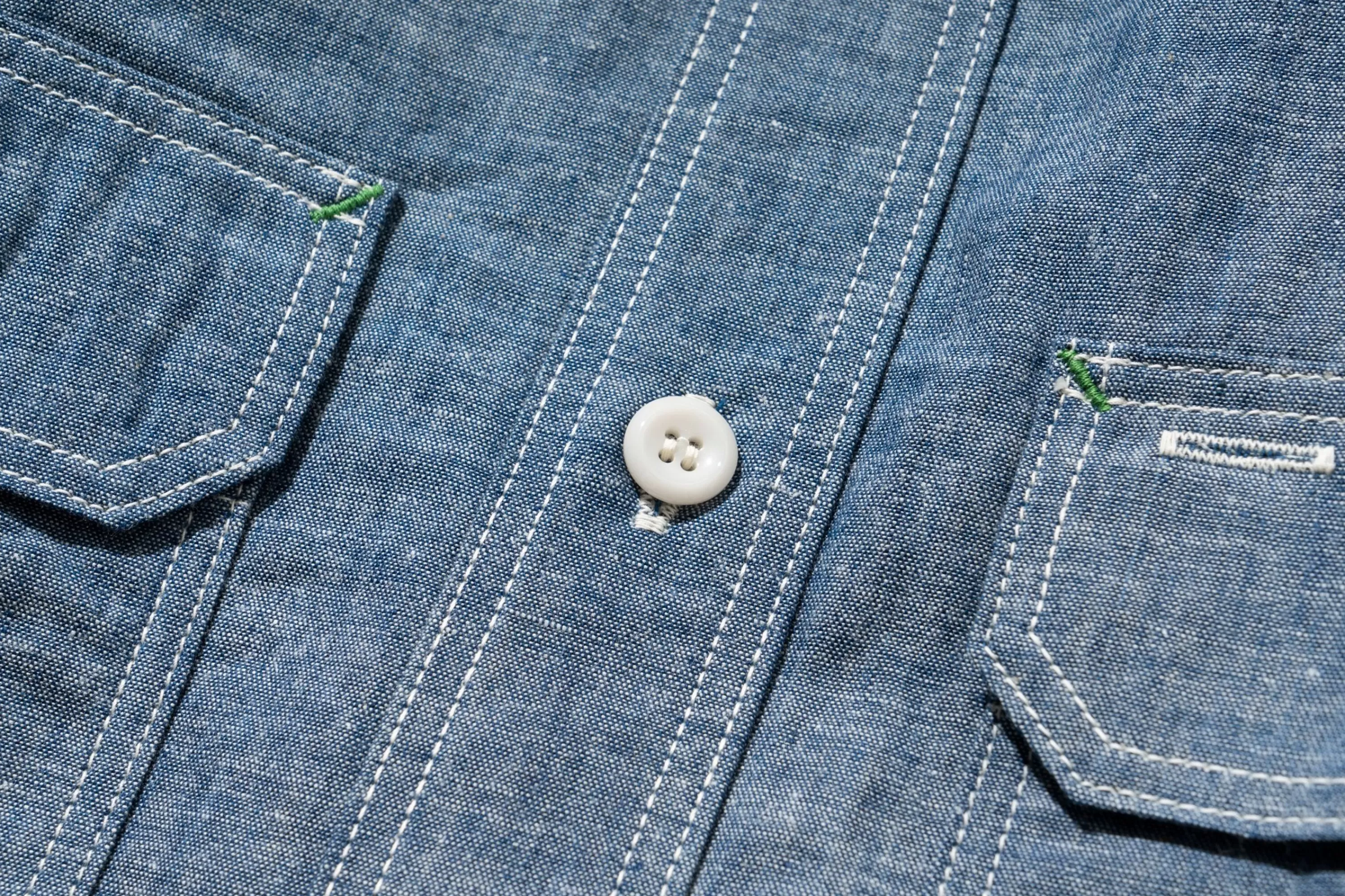 Joe McCoy 8Hu Heavy Duty Chambray Work Shirt Light Blue New