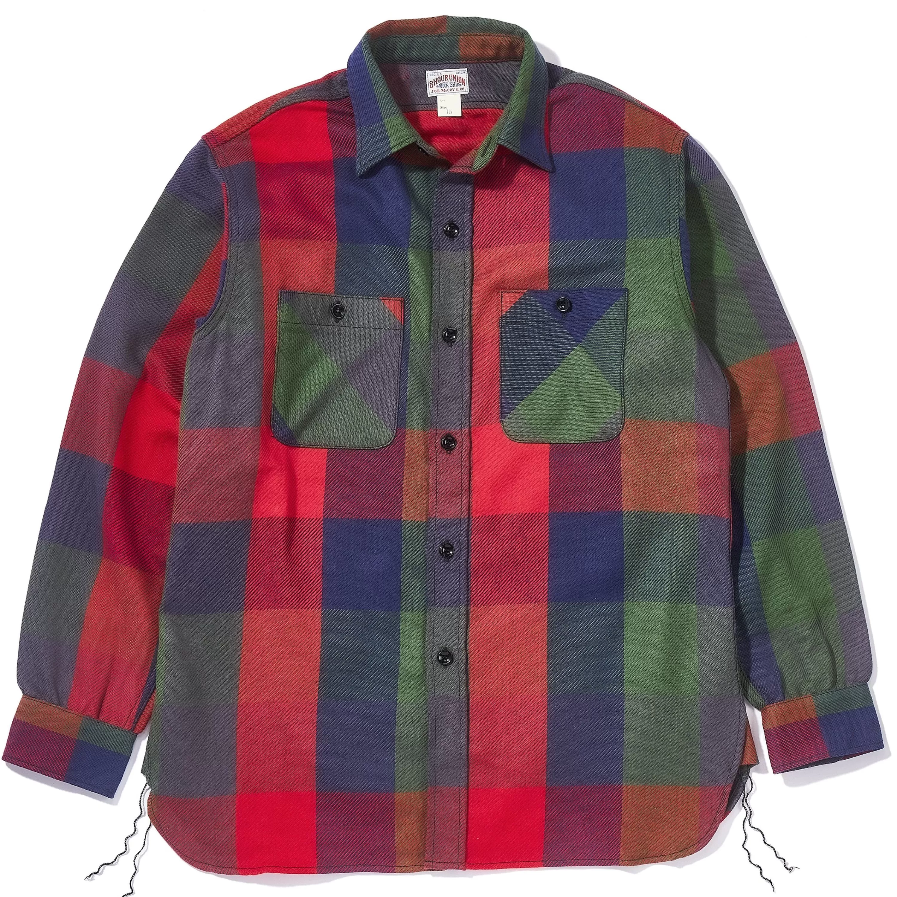 Joe McCoy 8Hu Multicolor Check Flannel Shirt Tri Color Best Sale