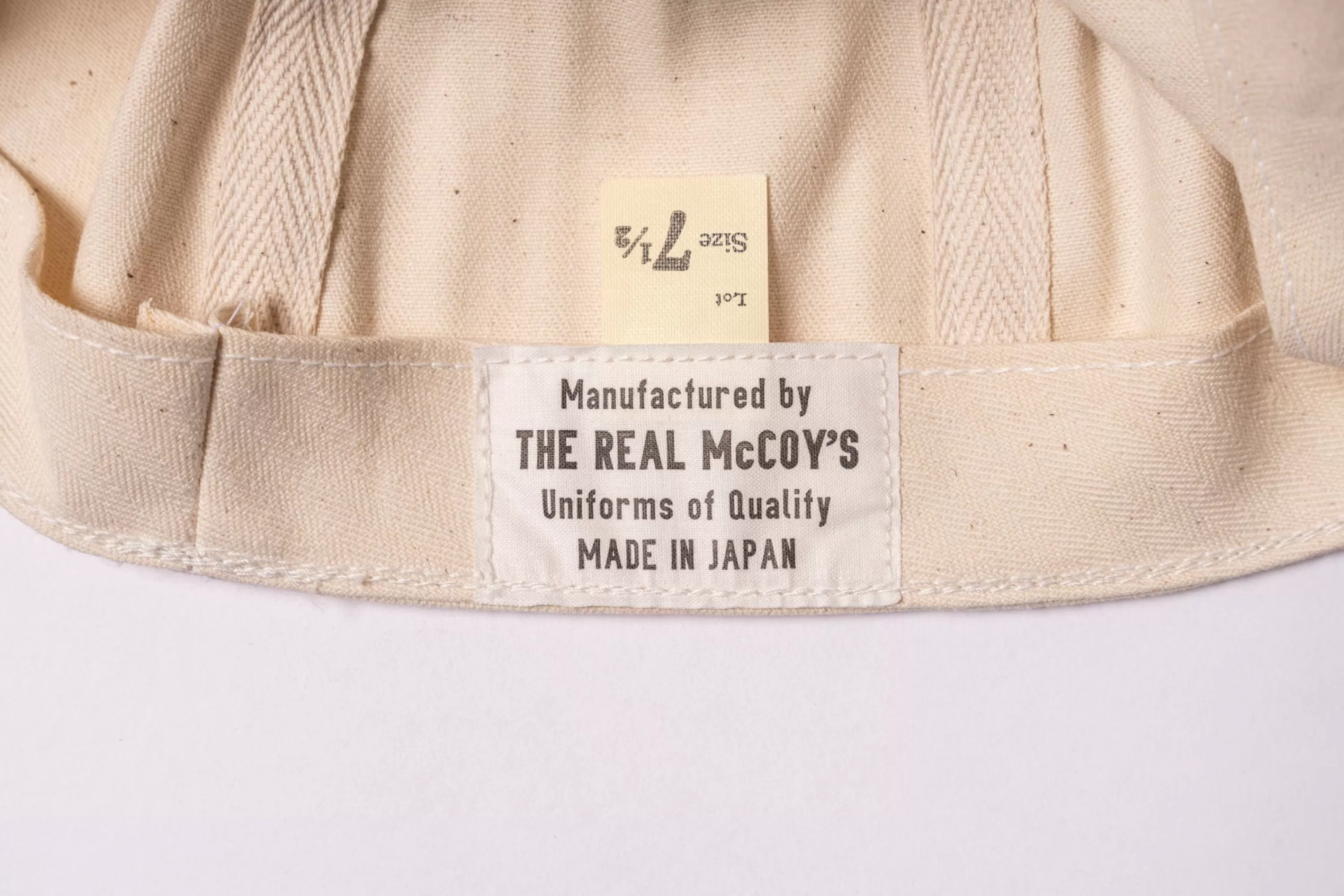 The Real McCoy's A-3 Cap / White Hbt Ecru New