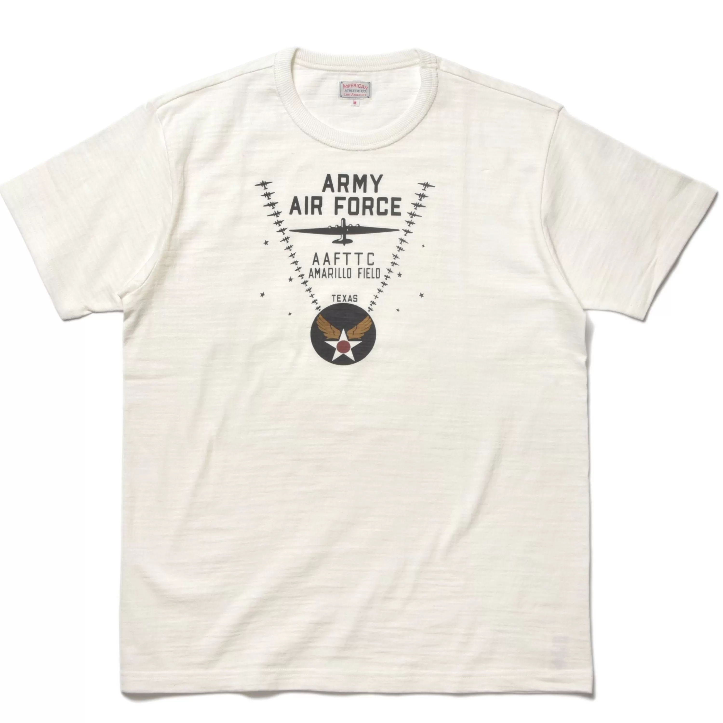 The Real McCoy's American Athletic Tee / Aaf Amarillo Field 011 Milk Hot
