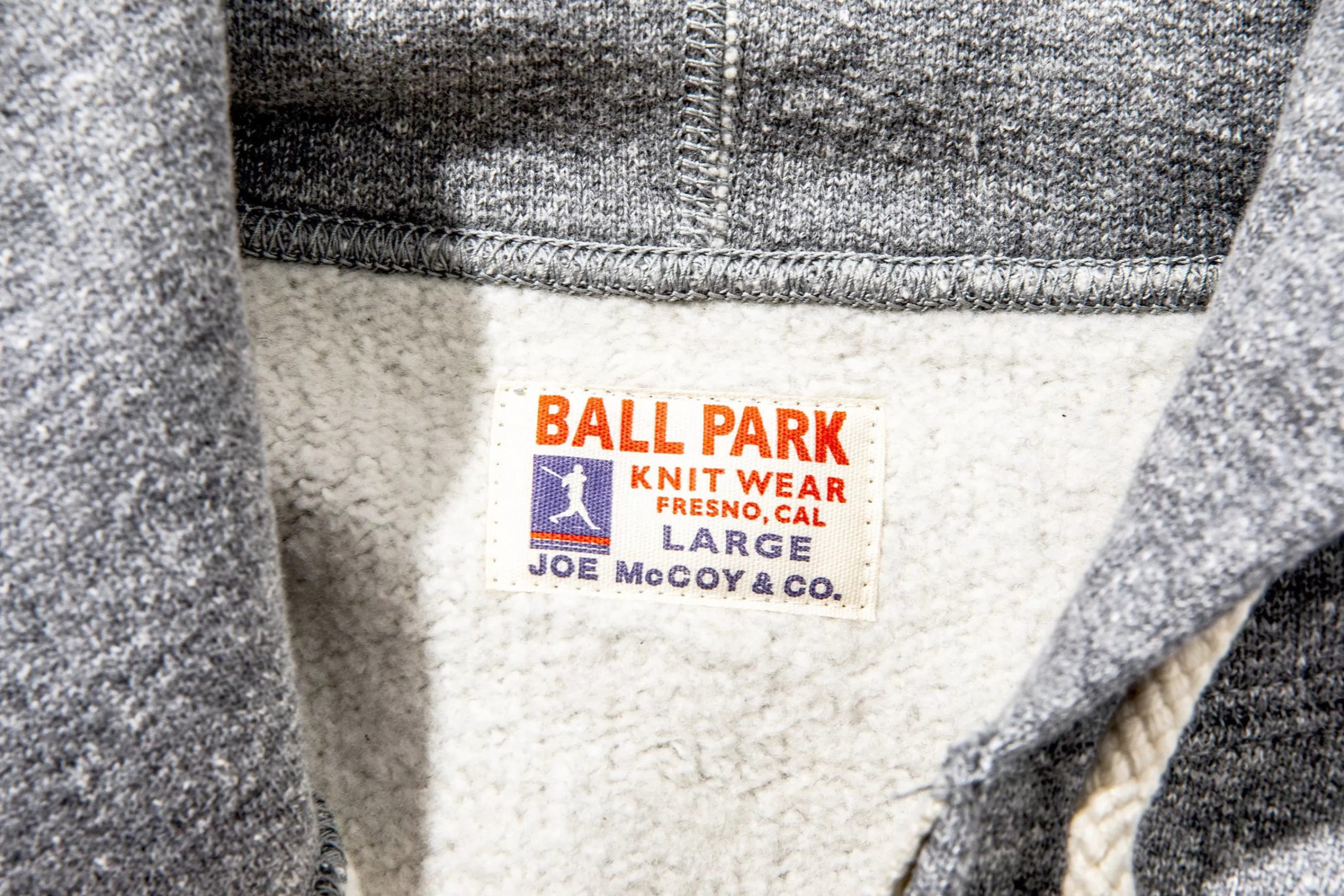 Joe McCoy Ball Park F/Z Sweatshirt 021 Grey Hot