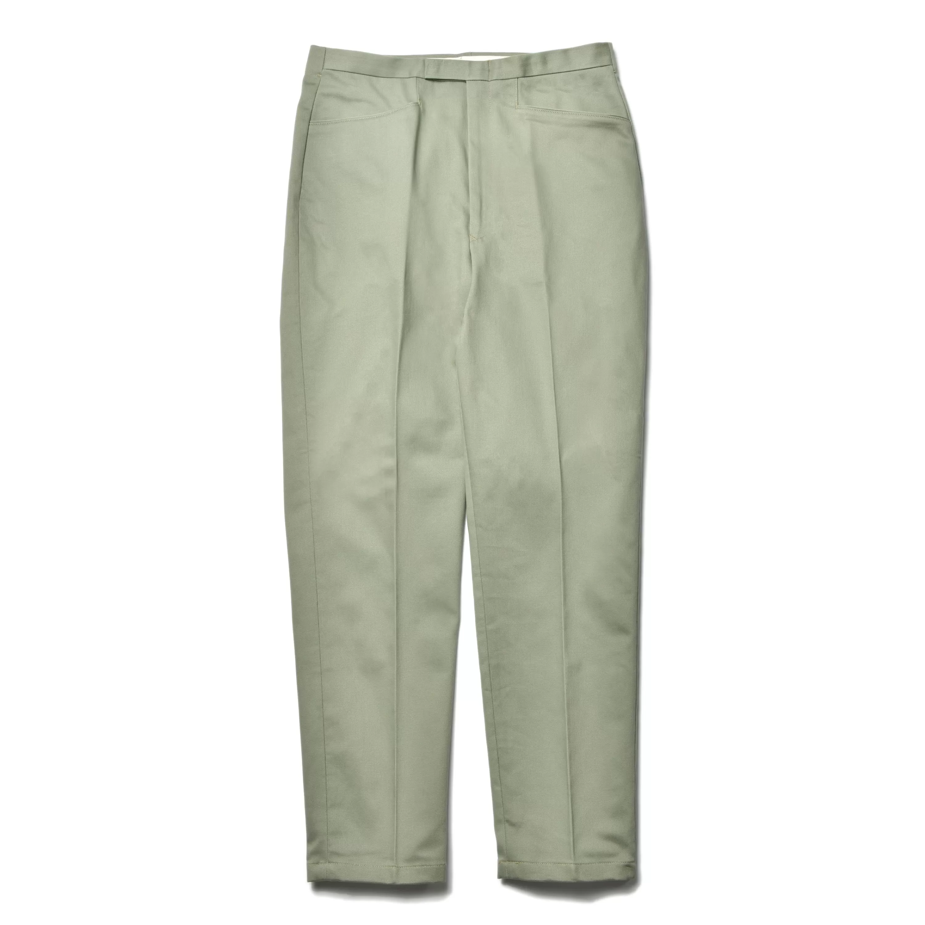Joe McCoy Belted Waistband Trouser, Plain Stitch / Pique 154 Sage Sale