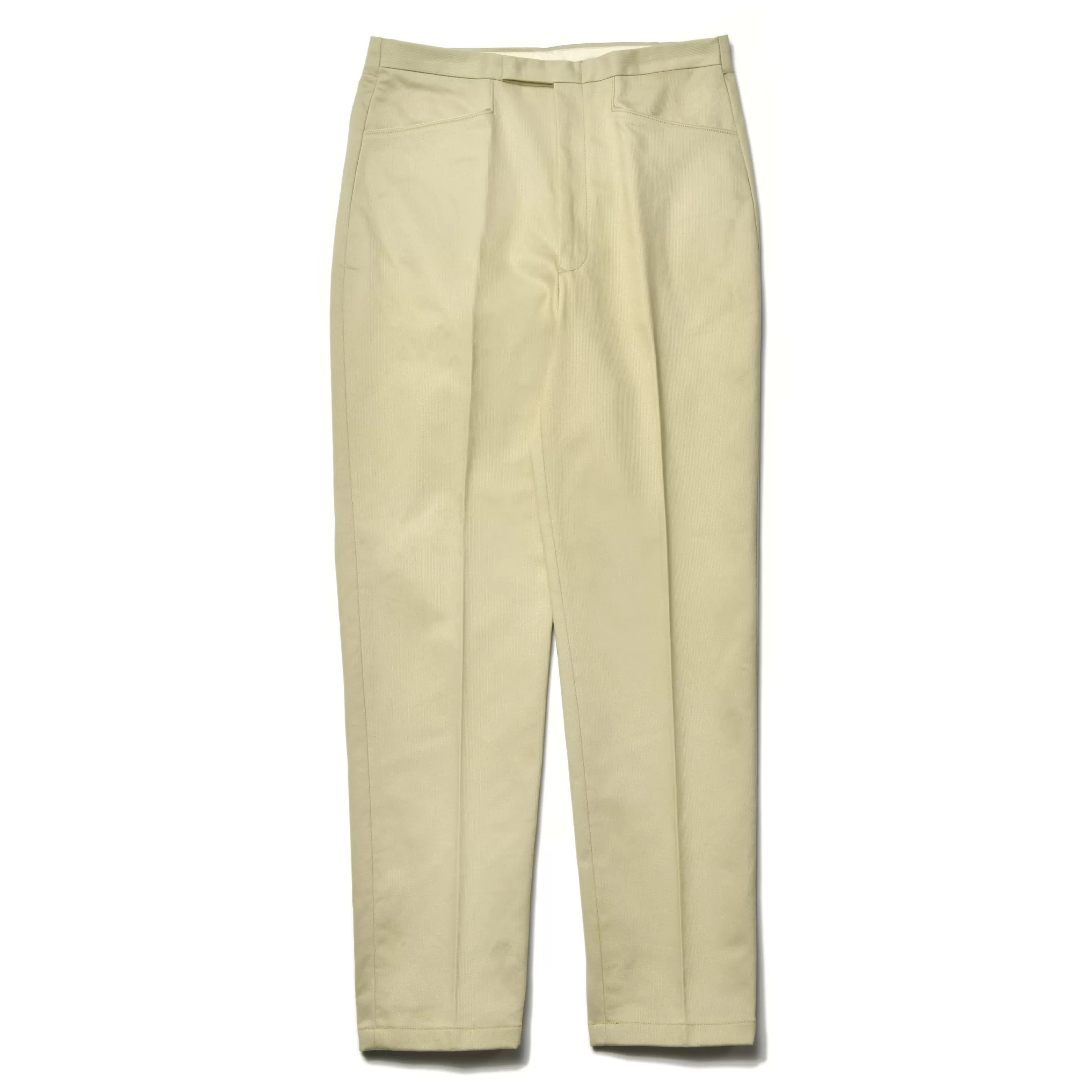 Joe McCoy Belted Waistband Trouser, Plain Stitch / Pique 14 Ivory Hot