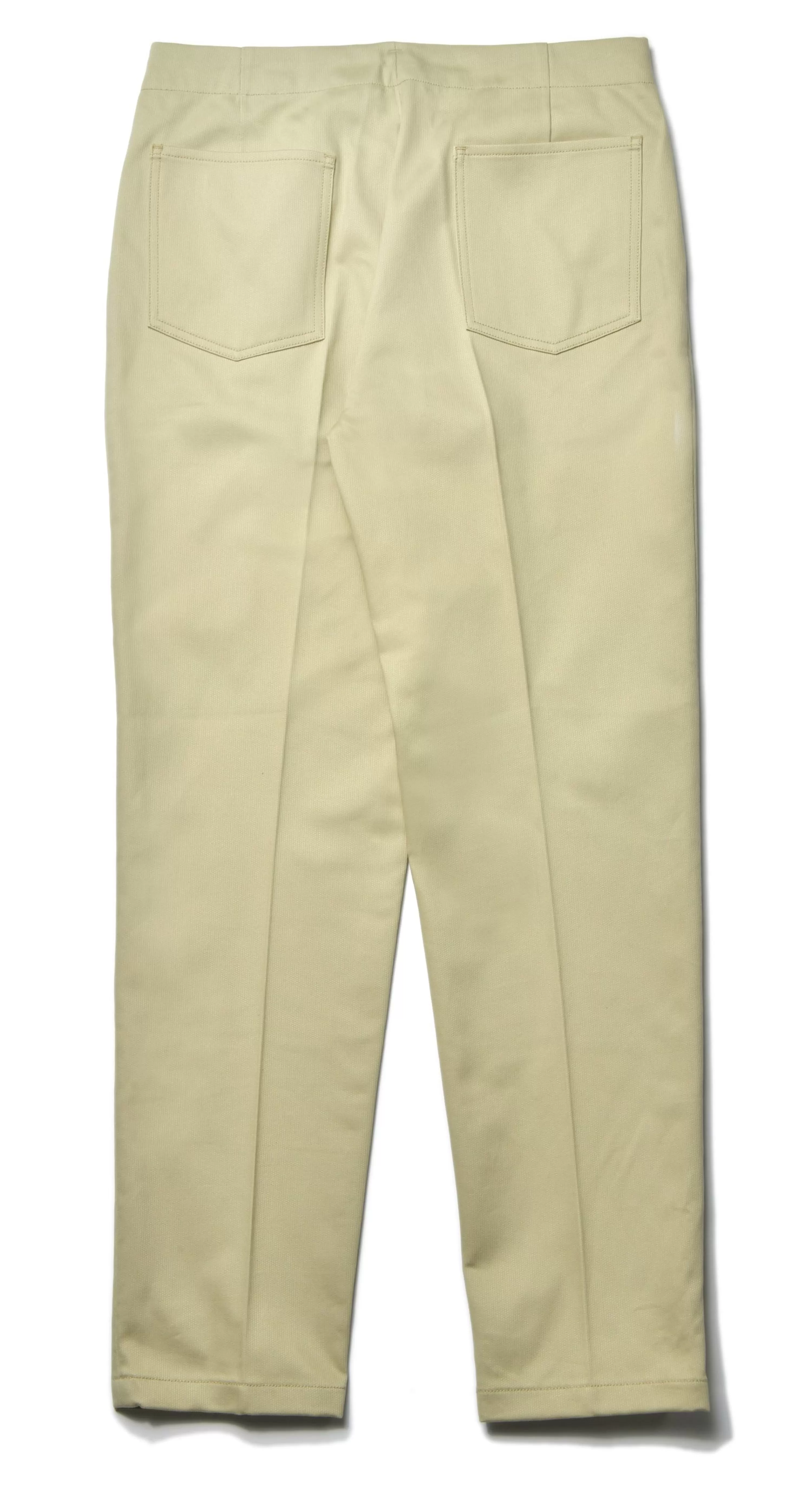 Joe McCoy Belted Waistband Trouser, Plain Stitch / Pique 14 Ivory Hot