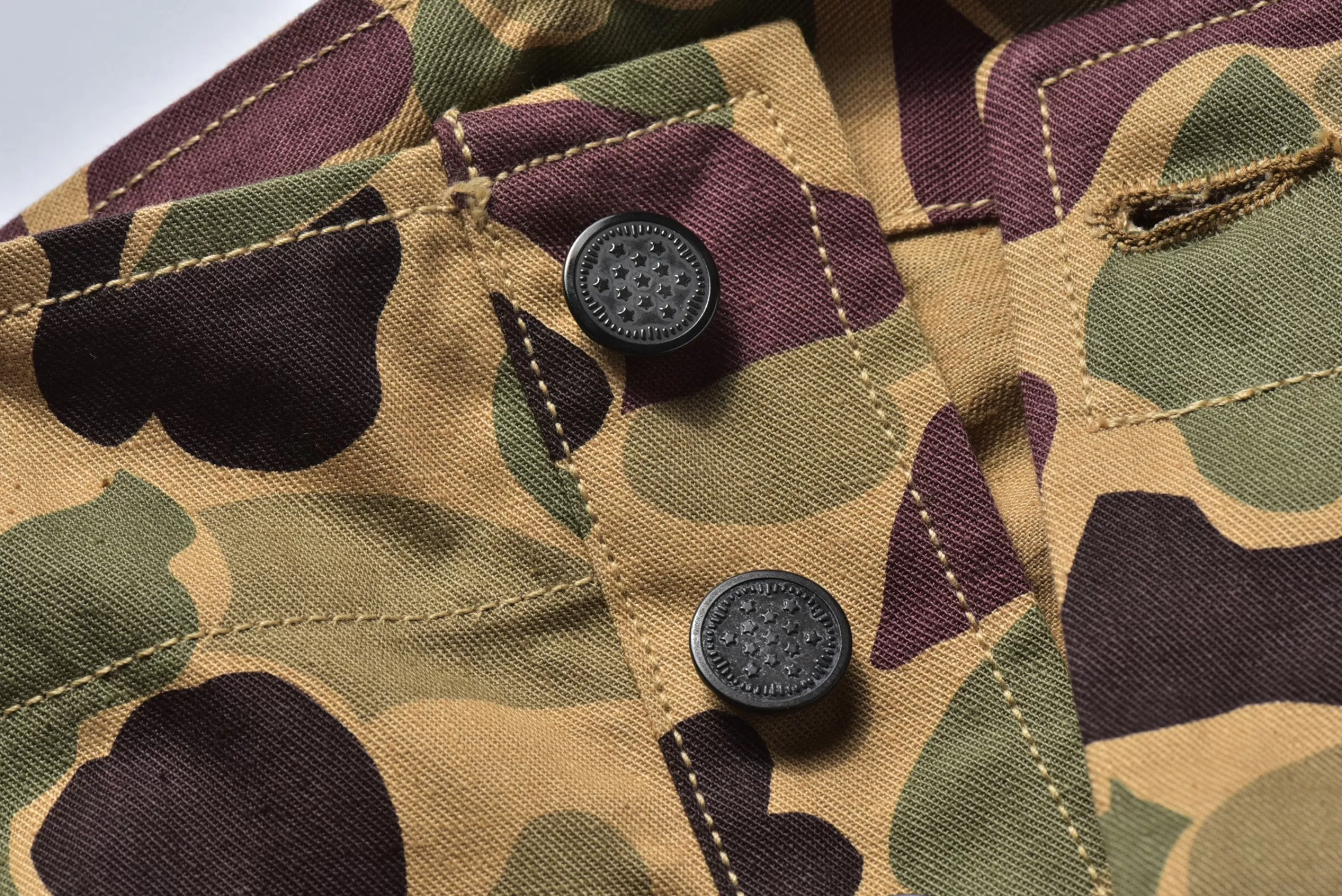 The Real McCoy's Beo Gam Camouflage Trousers Beige Clearance