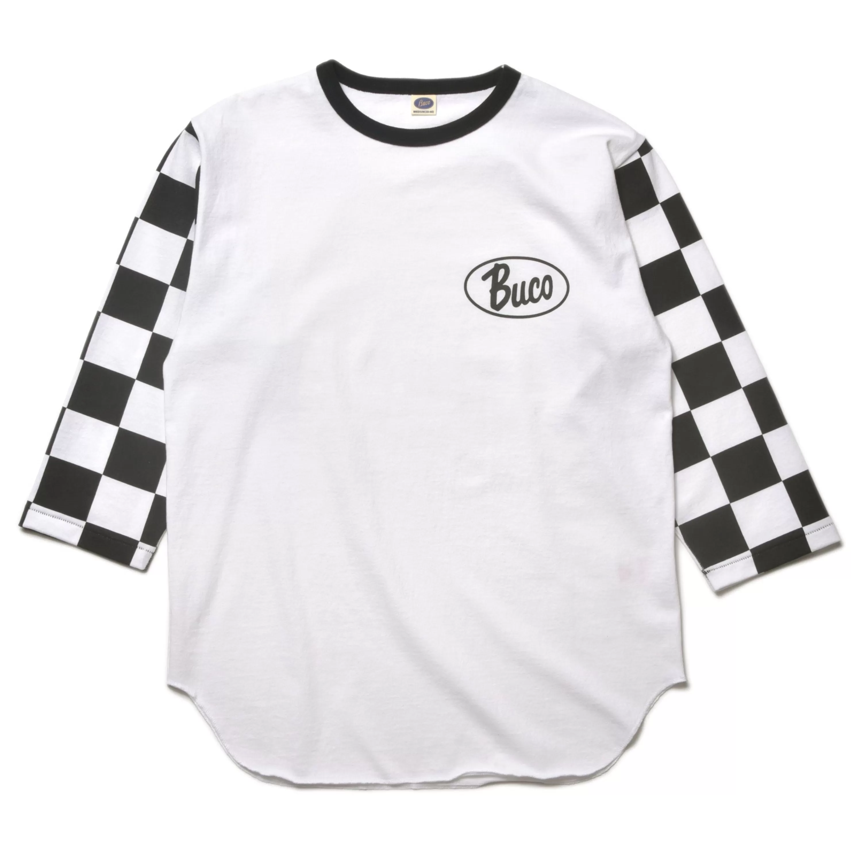 Buco Baseball Tee / Oval Logo (Checkered) White Shop