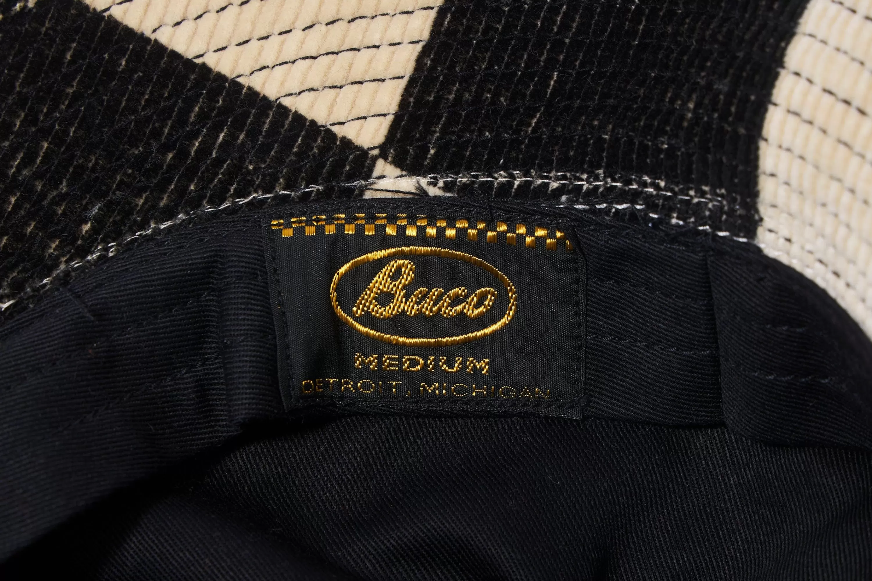 Buco Corduroy Bucket Hat White/Black Cheap