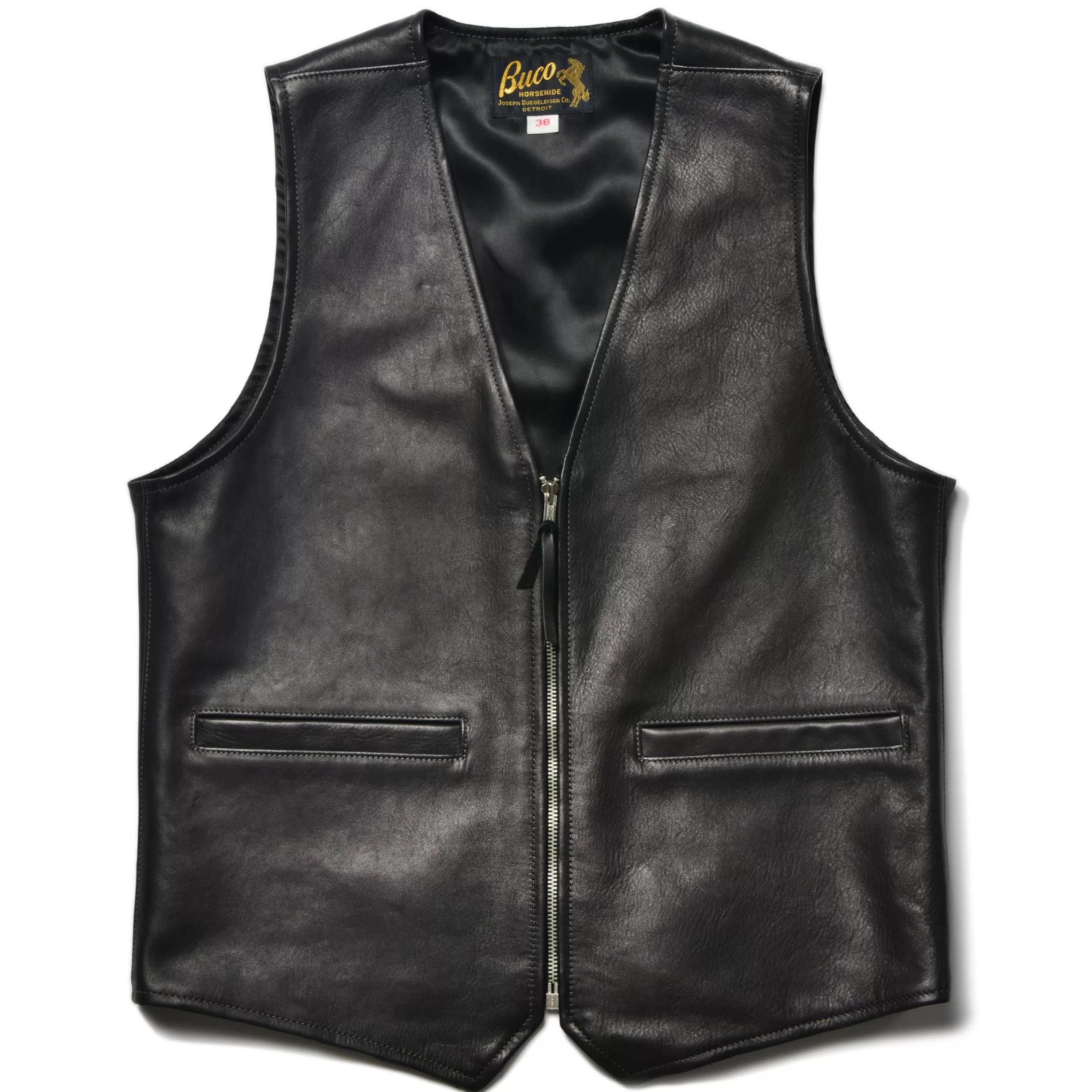 Buco Leather Vest 031 D. Black Outlet