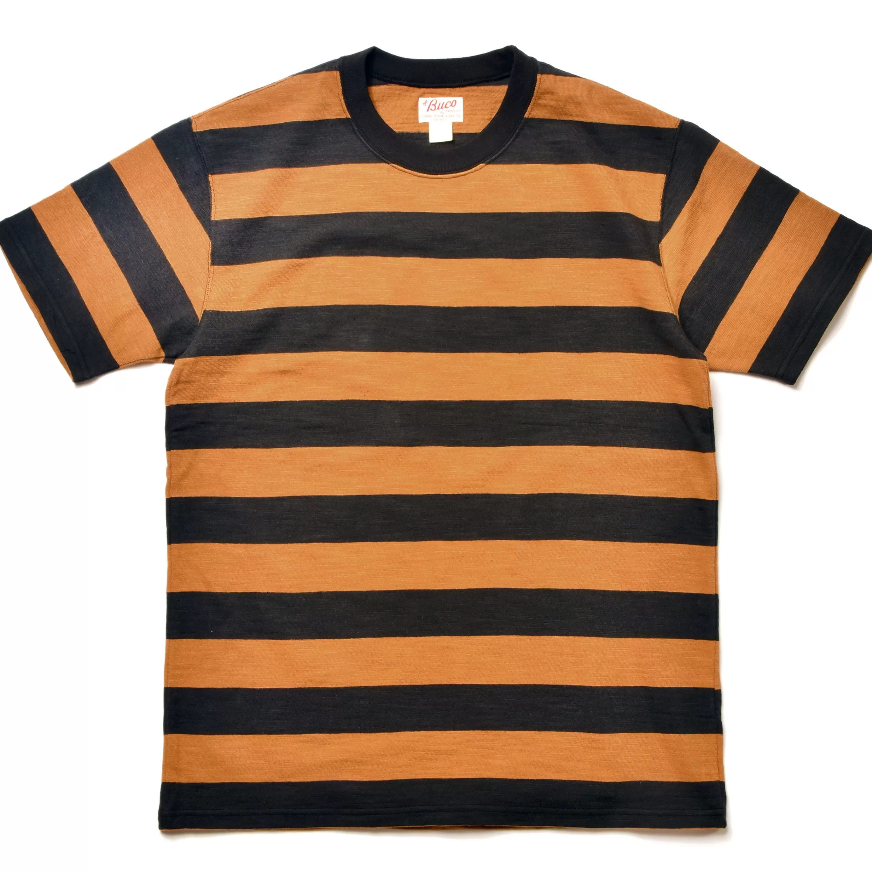 Buco Stripe Tee S/S 306 Black X Mustard Outlet
