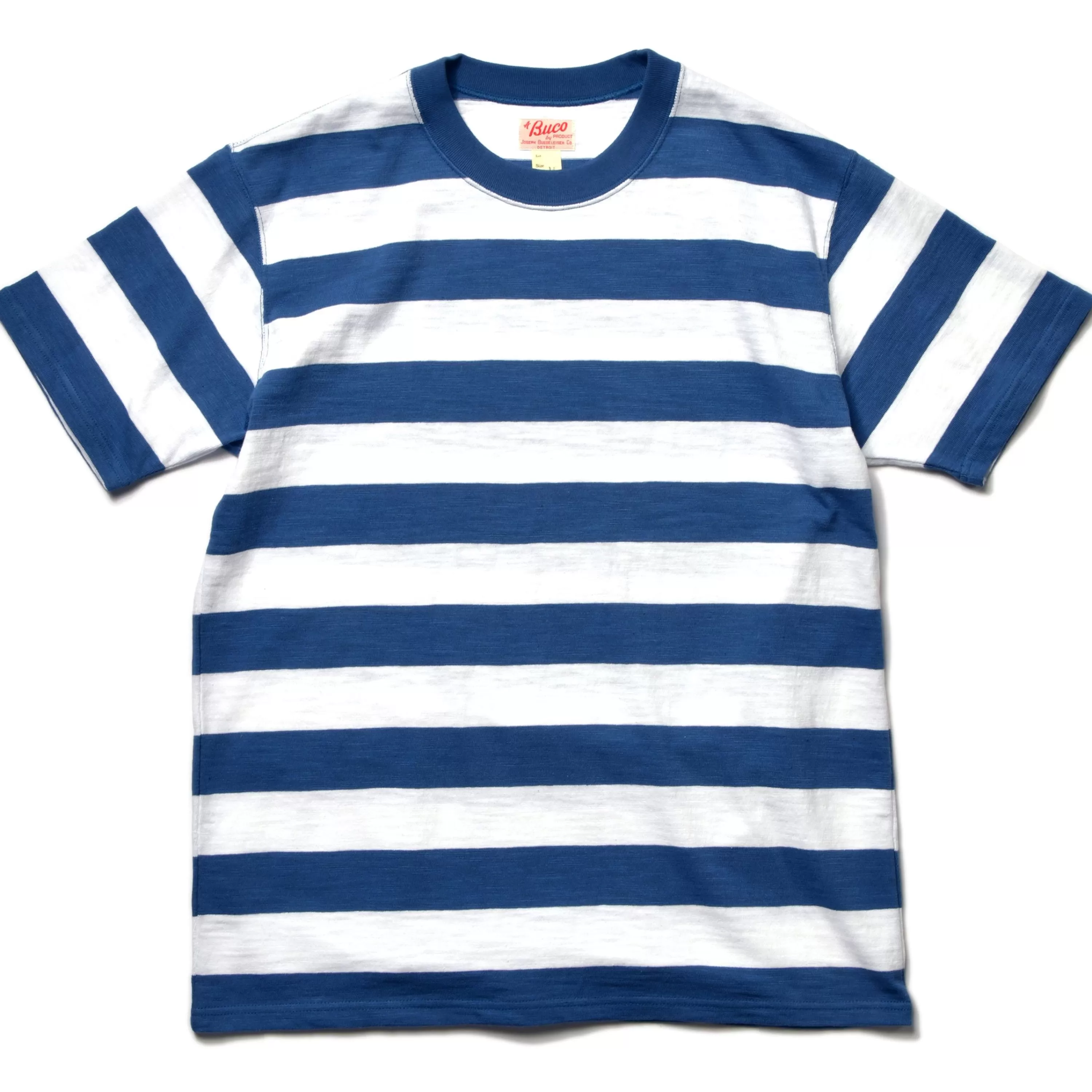 Buco Stripe Tee S/S 312 White X Blue Shop