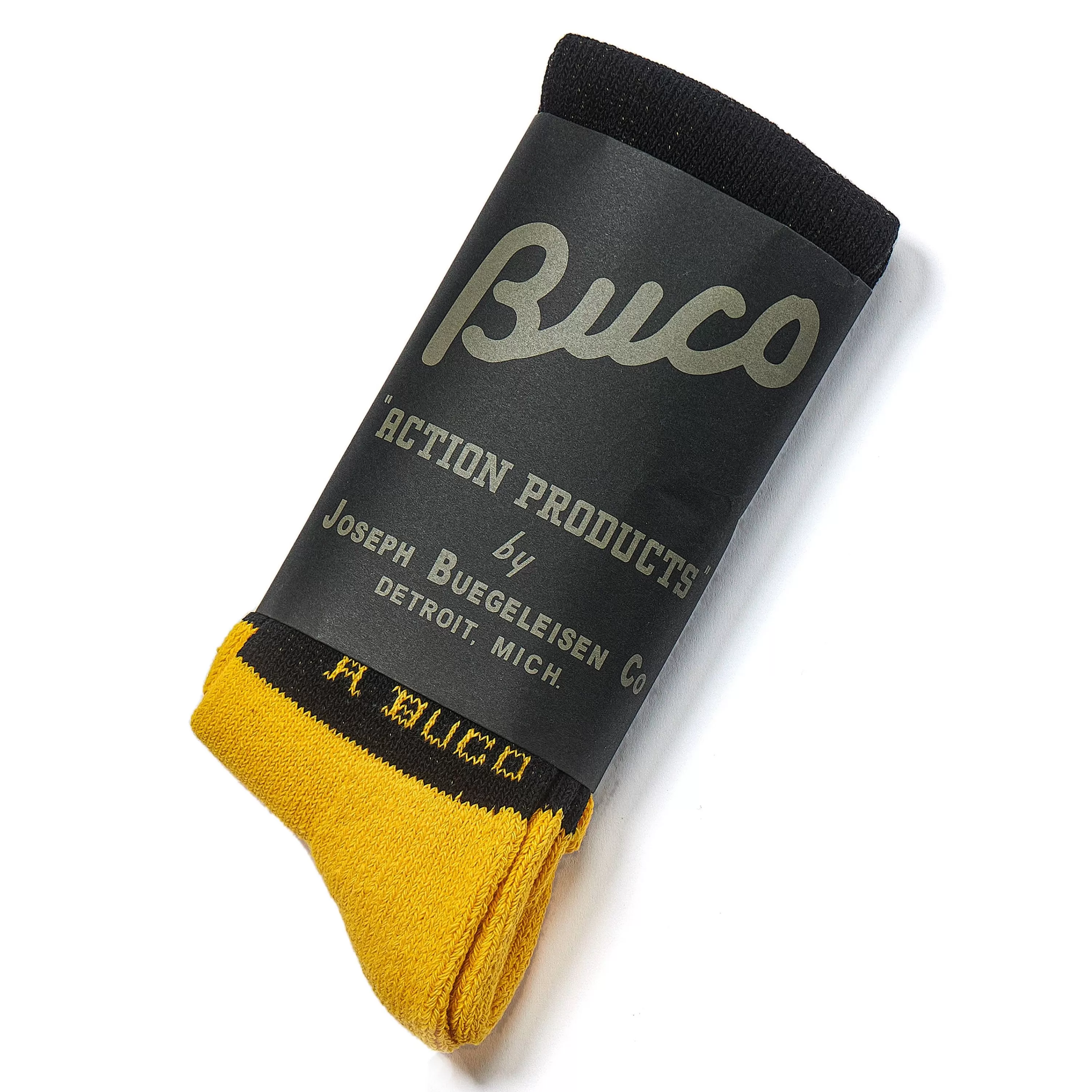 Buco Striped Action Socks Yellow/Black Fashion