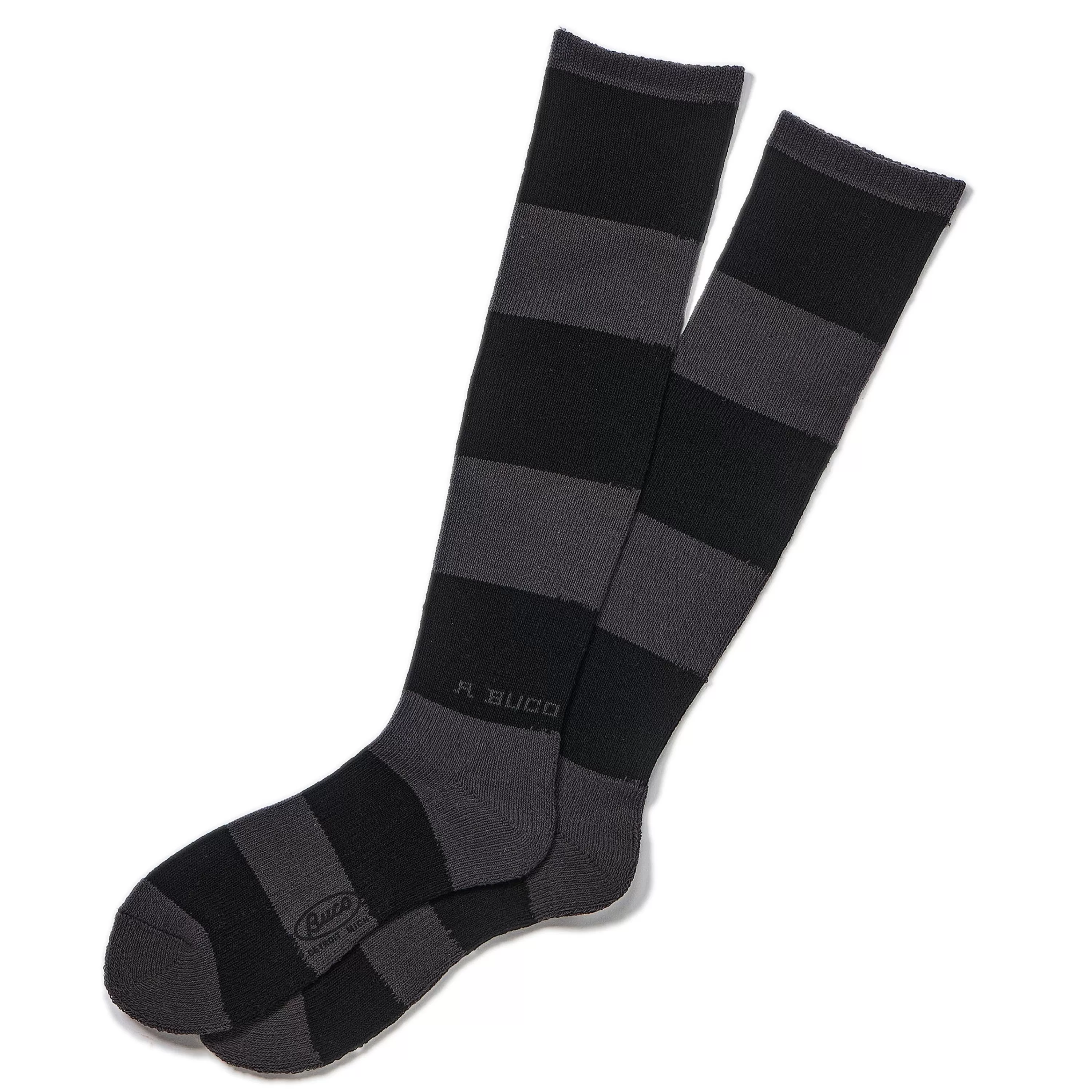 Buco Striped Action Socks Gray/Black Clearance