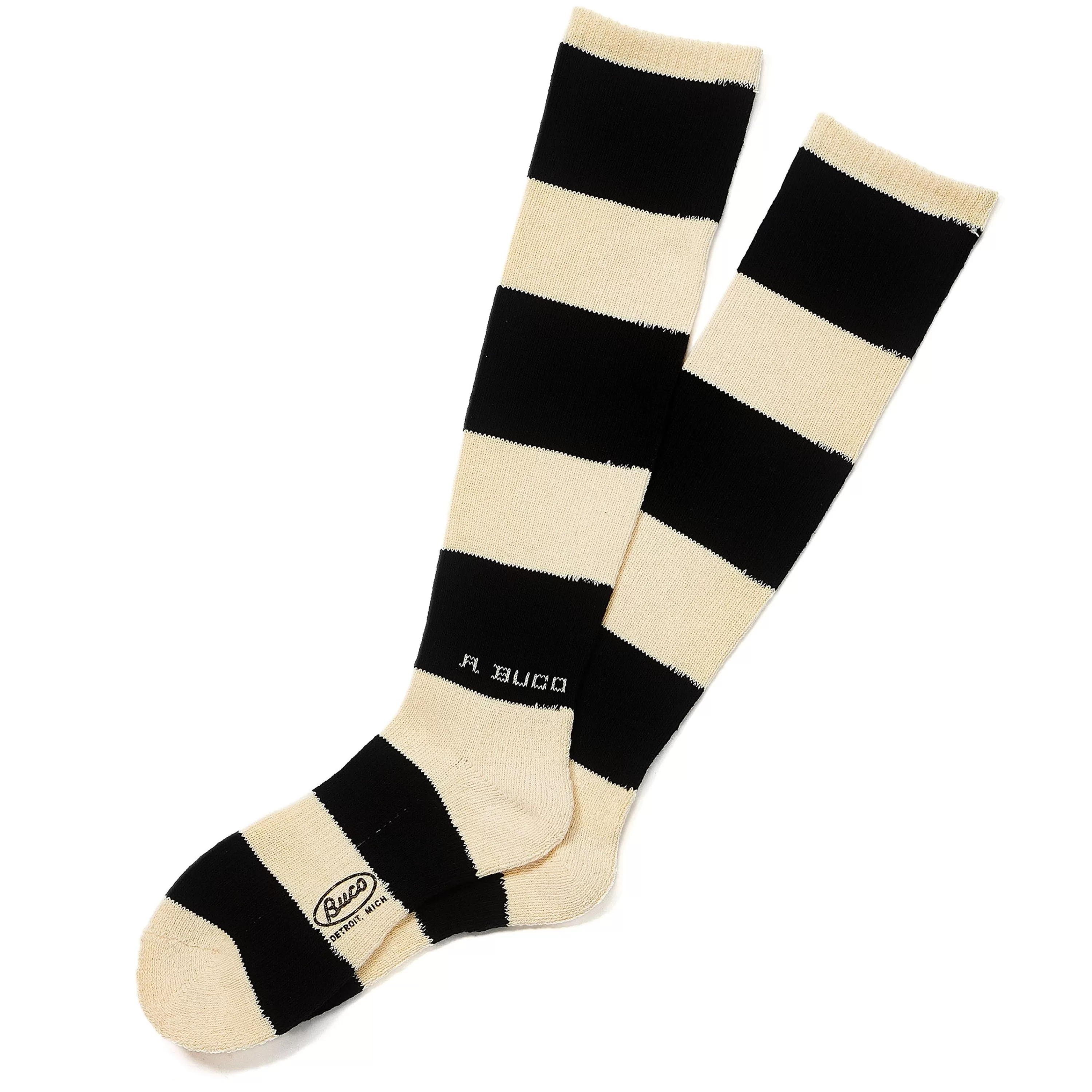 Buco Striped Action Socks White/Black Discount