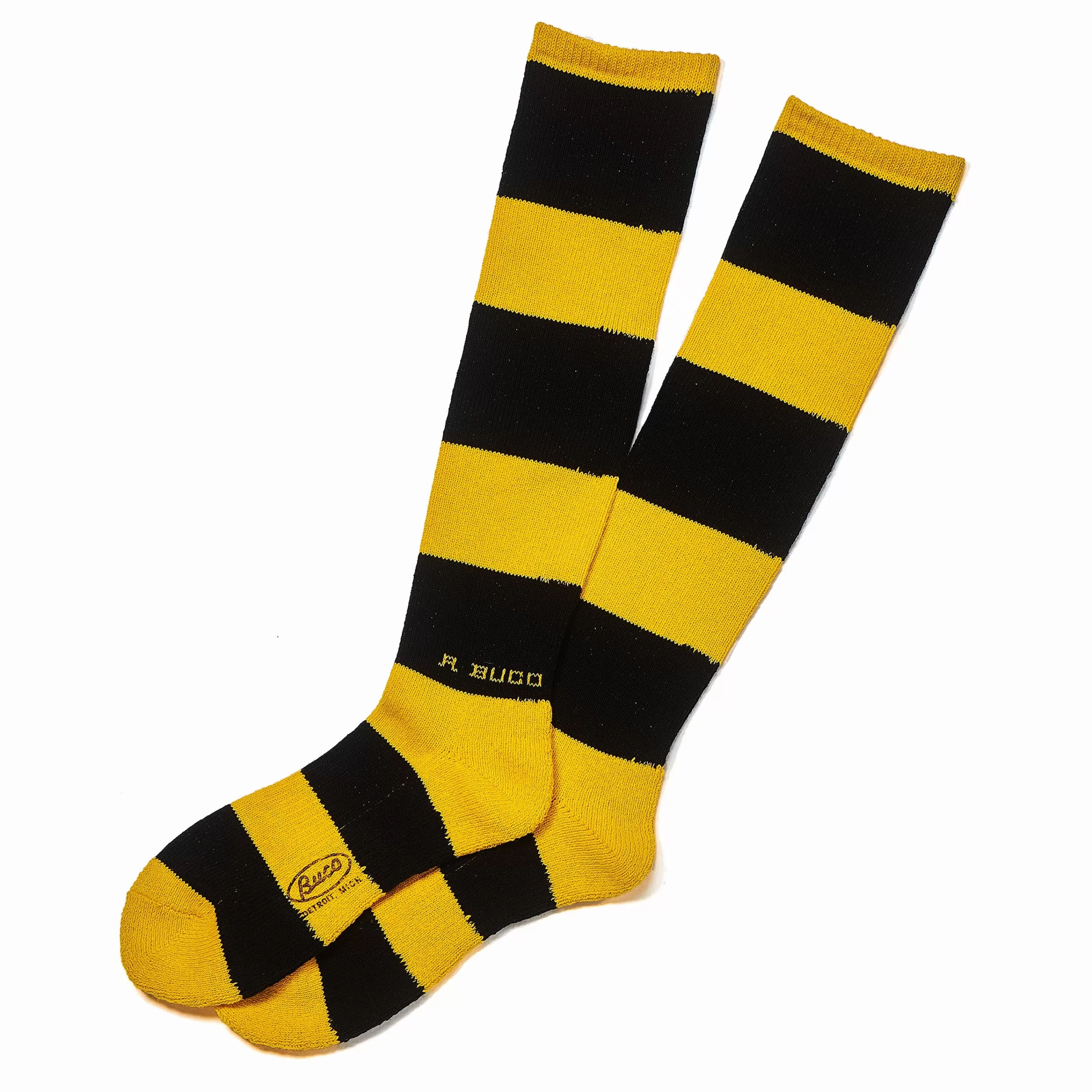 Buco Striped Action Socks Yellow/Black Fashion