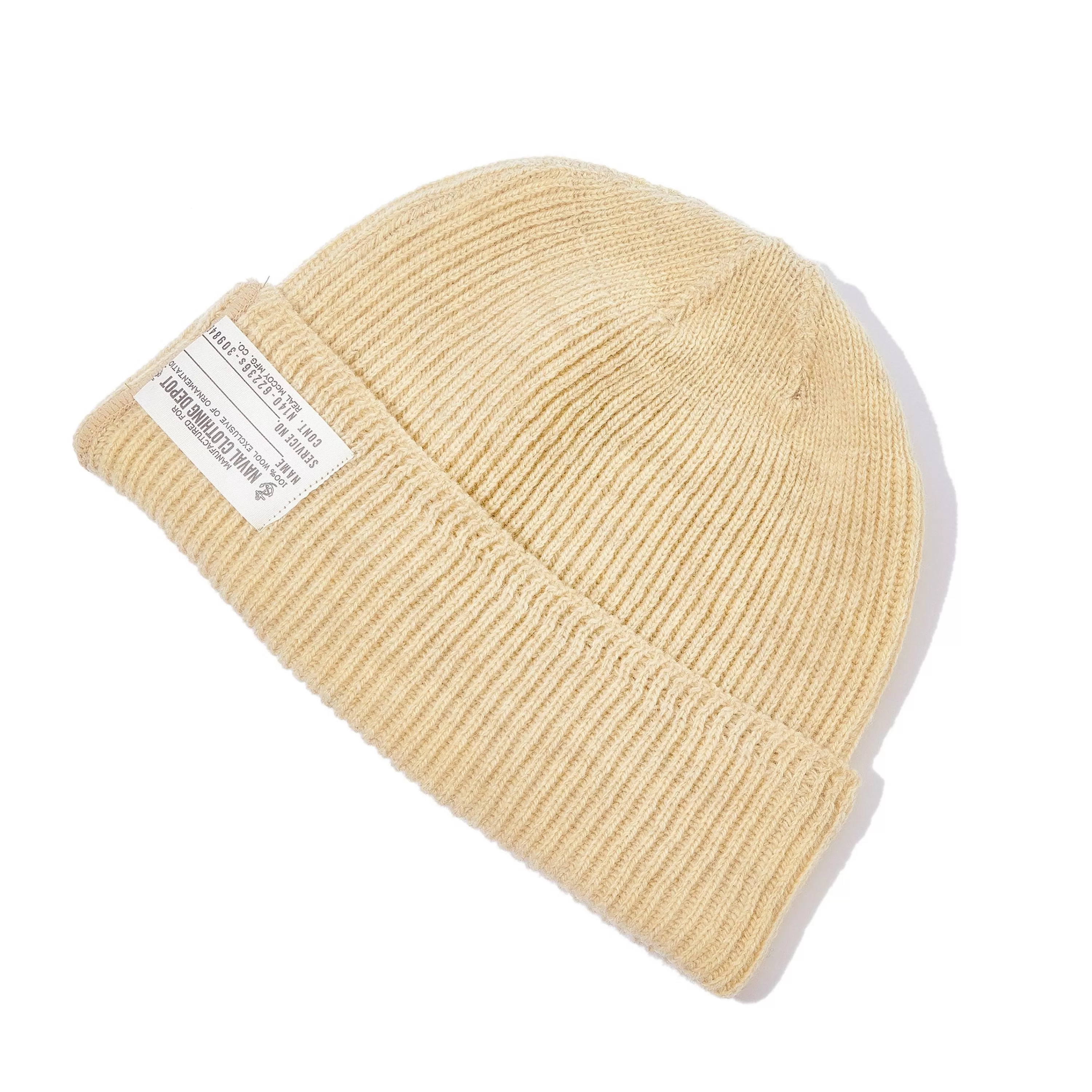 The Real McCoy's Civilian Wool Watch Cap Ecru Sale