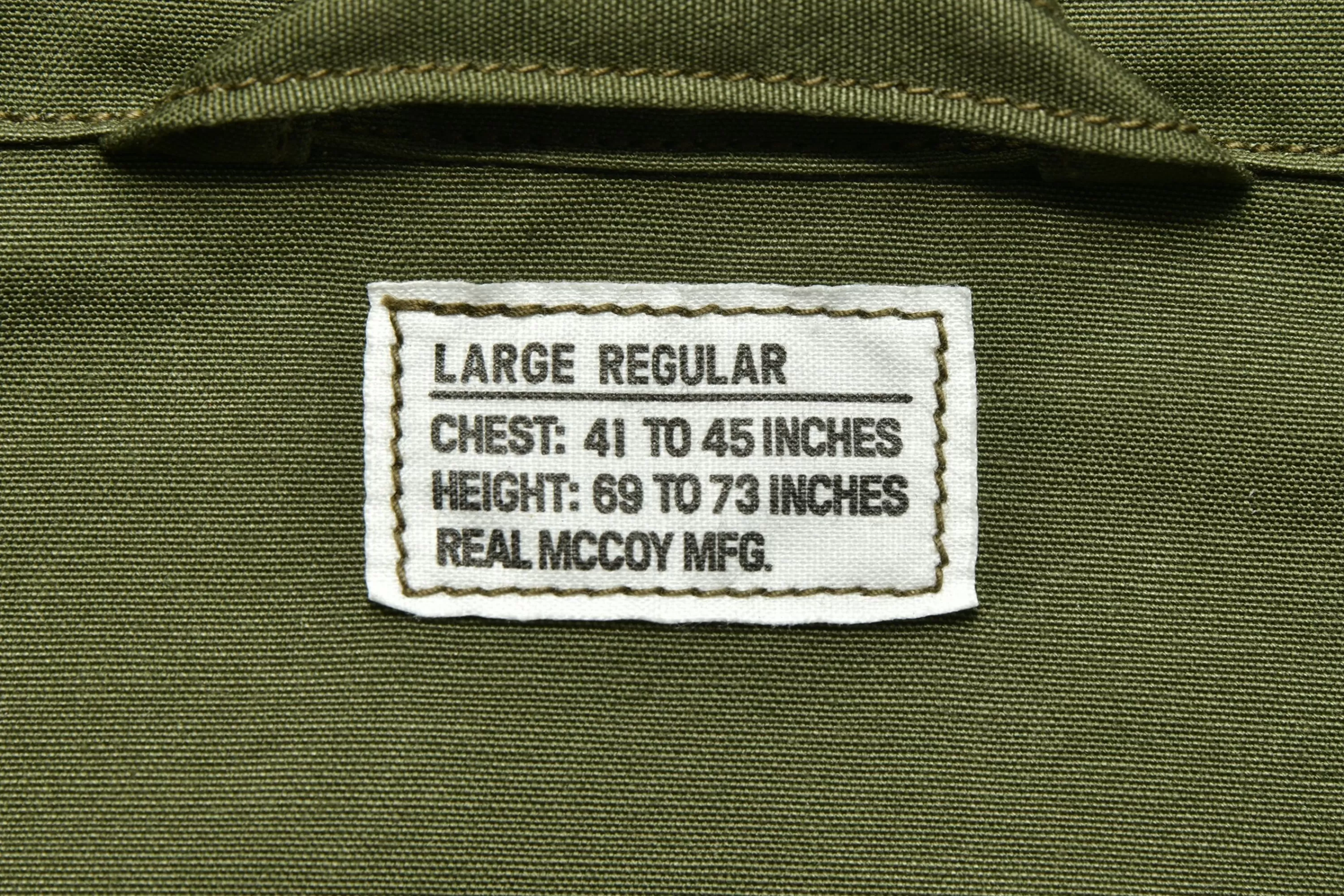The Real McCoy's Coat, Man'S, Combat, Tropical 150 Olive New