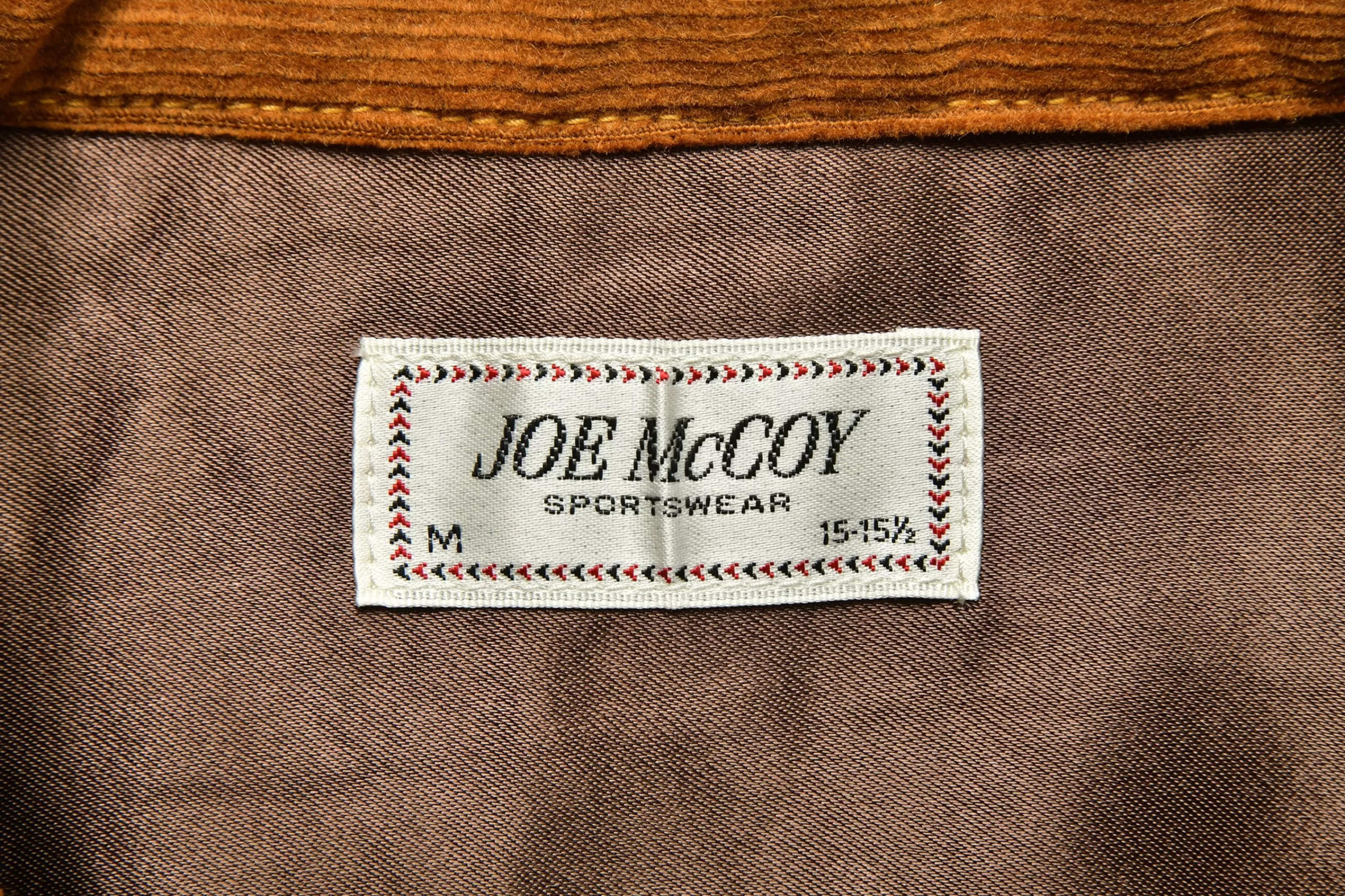 Joe McCoy Corduroy Open Collar Shirt 061 Mustard Outlet