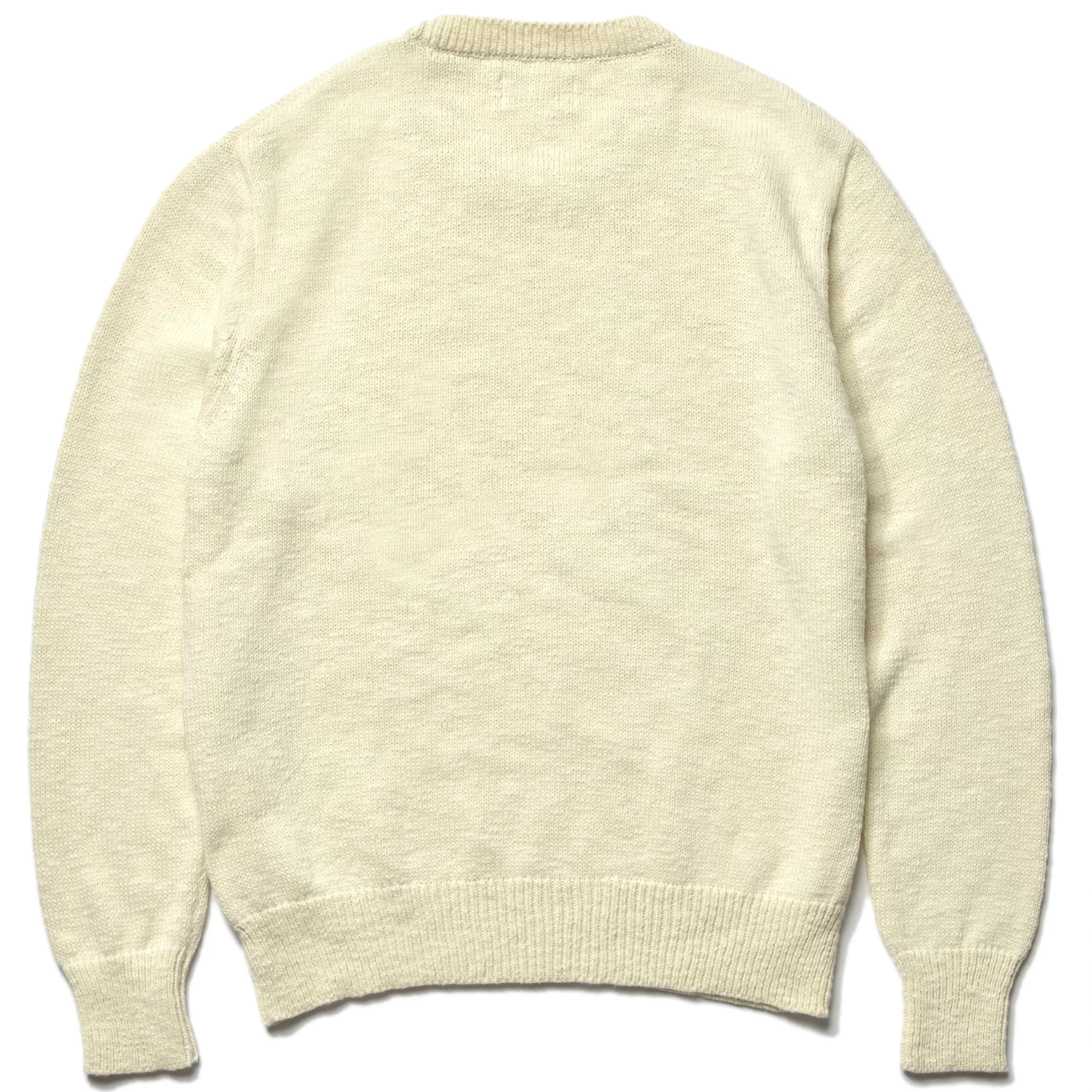 Joe McCoy Cotton Crewneck Sweater 012 Ecru Hot