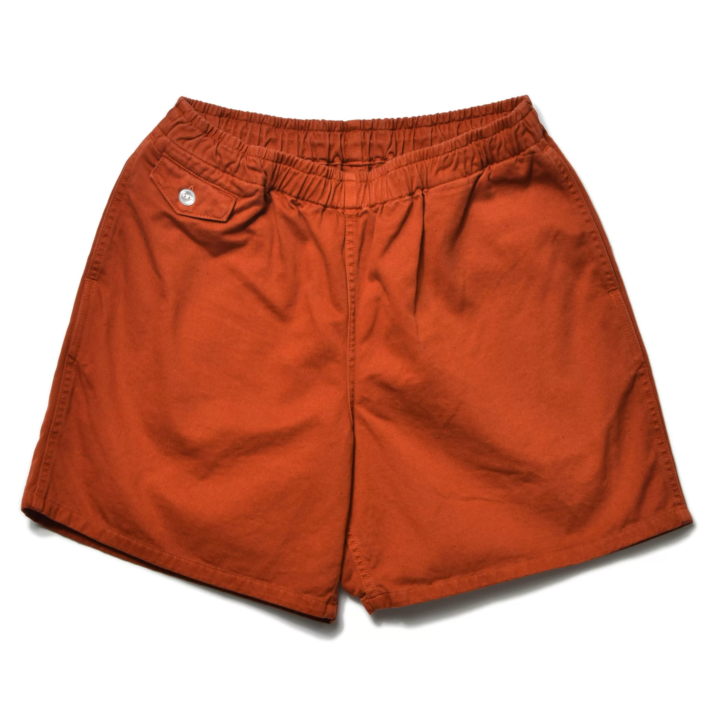 Joe McCoy Cotton Drill Swim Shorts (Over-Dyed) 93 Brick Red Clearance