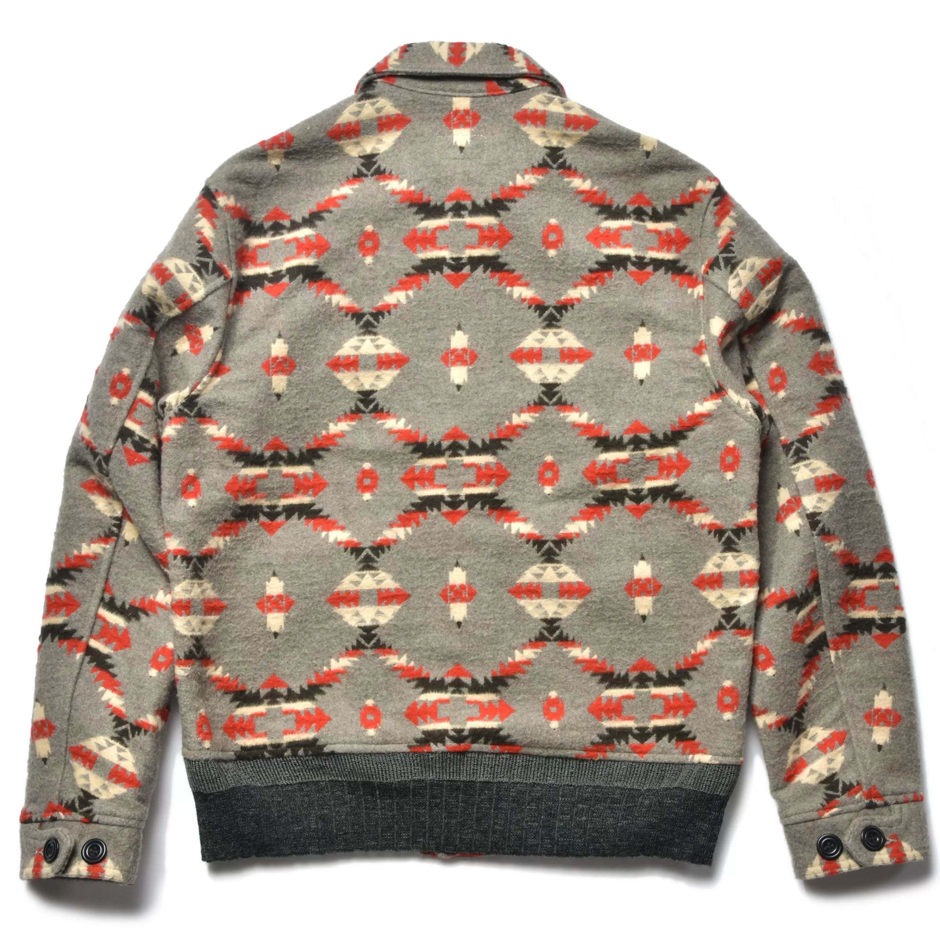 Joe McCoy Cotton Jacquard Blanket Jacket 020 Gray Clearance