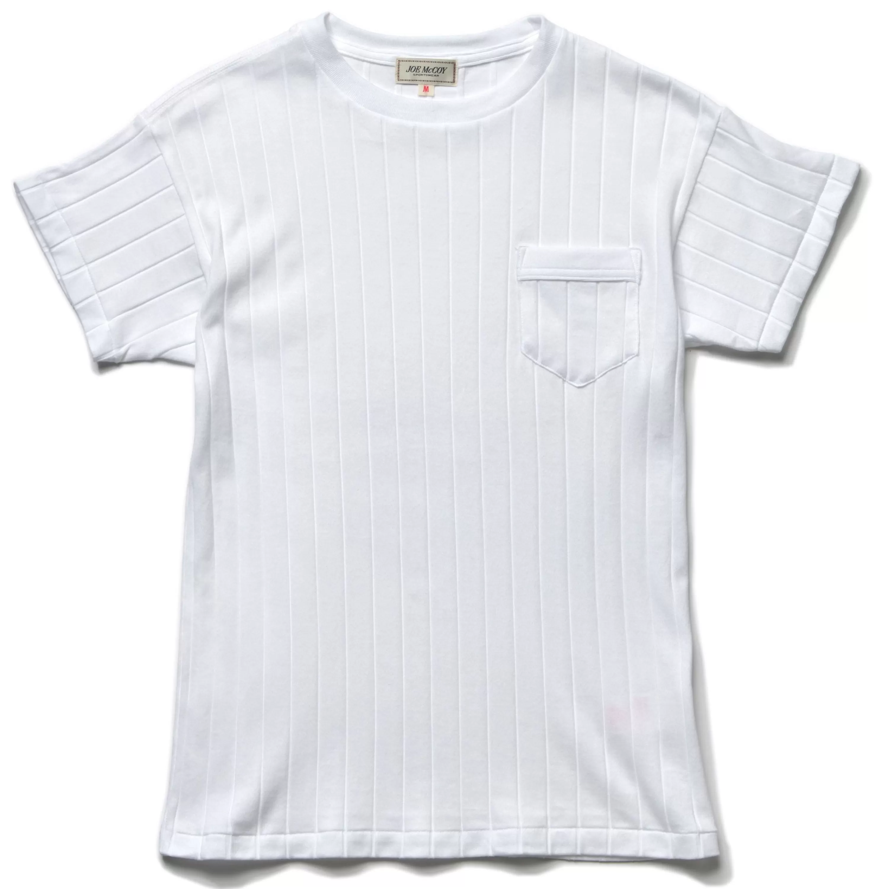 Joe McCoy Cotton Ribbed Pocket Tee 011 Milk New