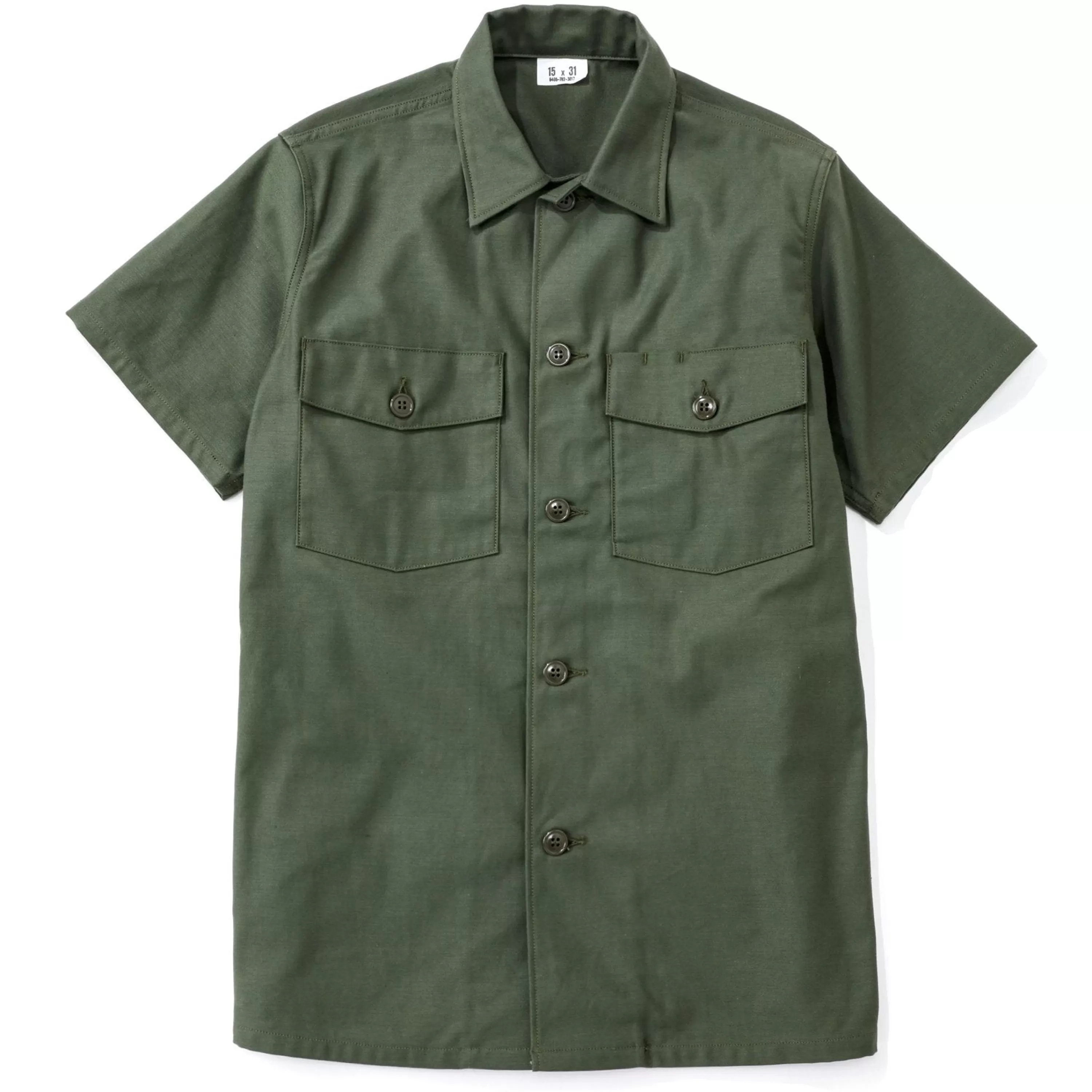 The Real McCoy's Cotton Sateen Shirt S/S 153 Og107 Discount