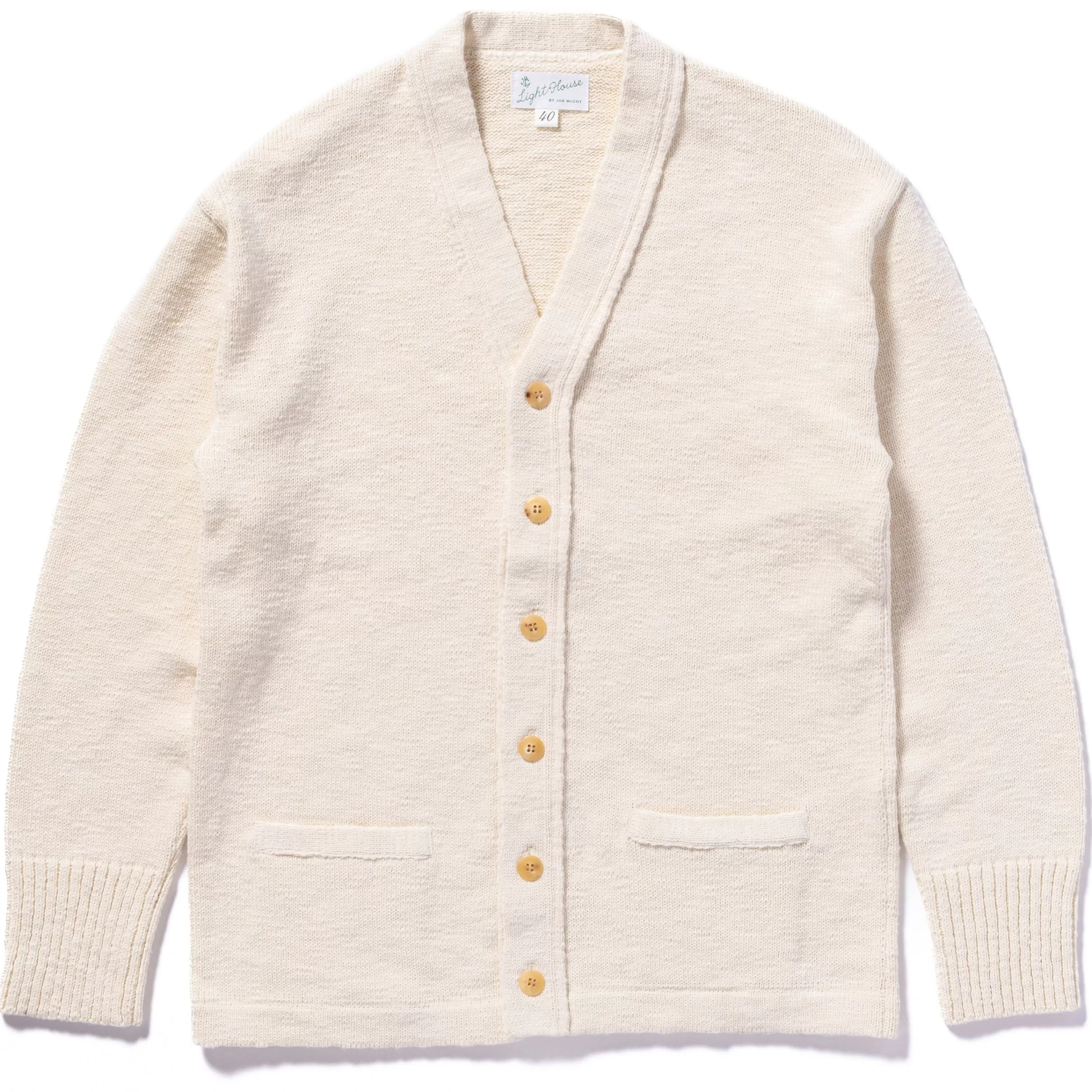 Joe McCoy Cotton Summer Cardigan Ecru Flash Sale