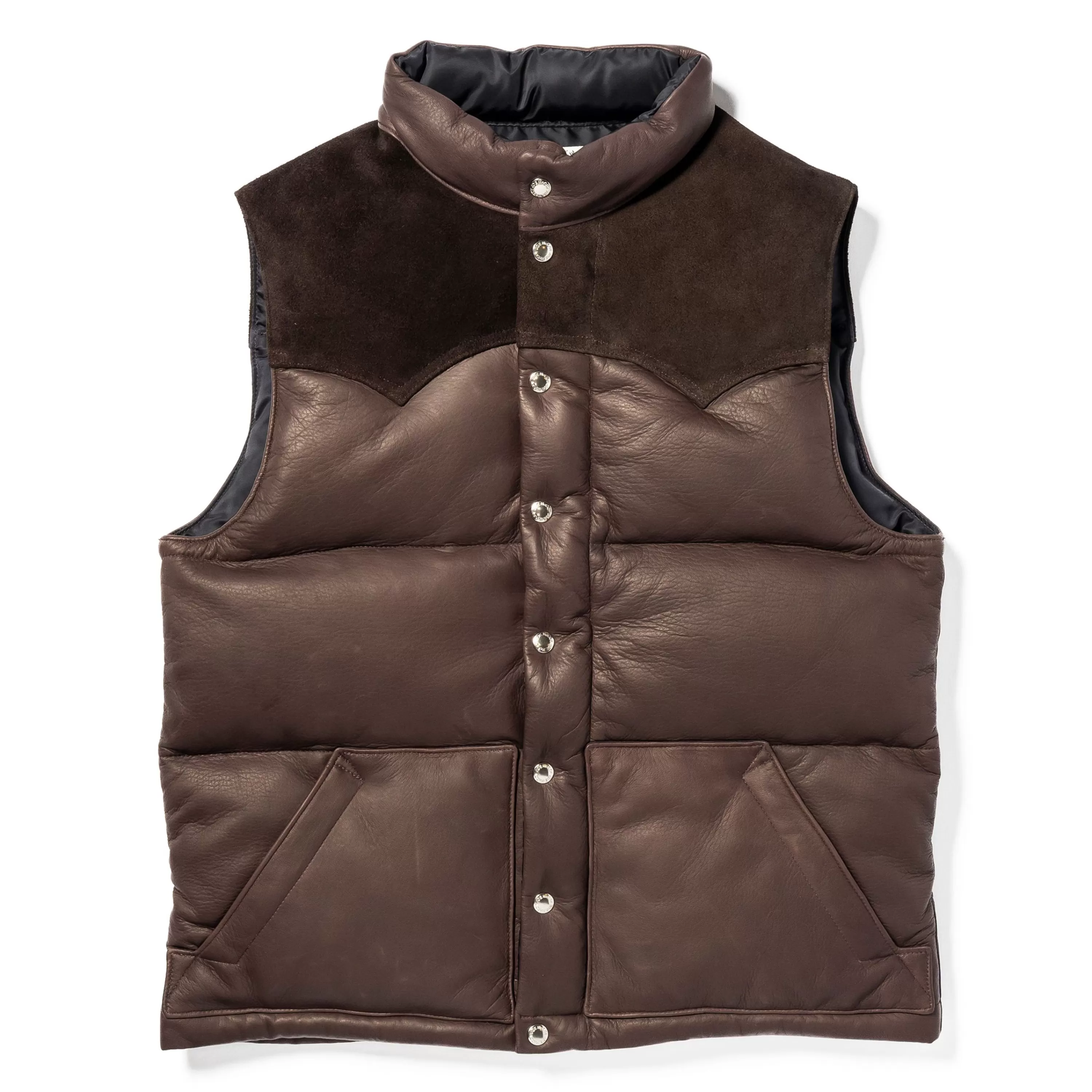 Joe McCoy Deerskin Down Vest Brown Store