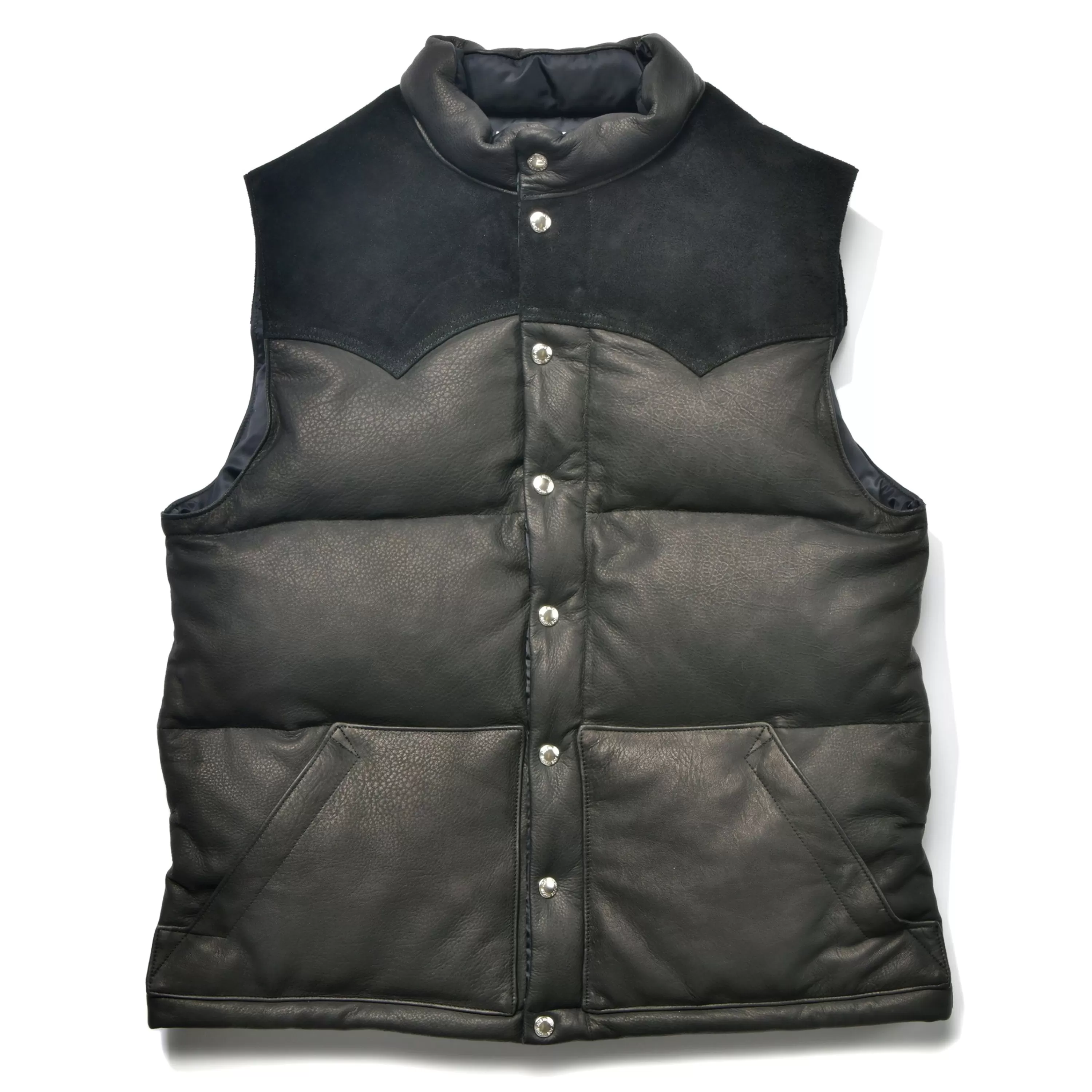 Joe McCoy Deerskin Down Vest 030 Black Store