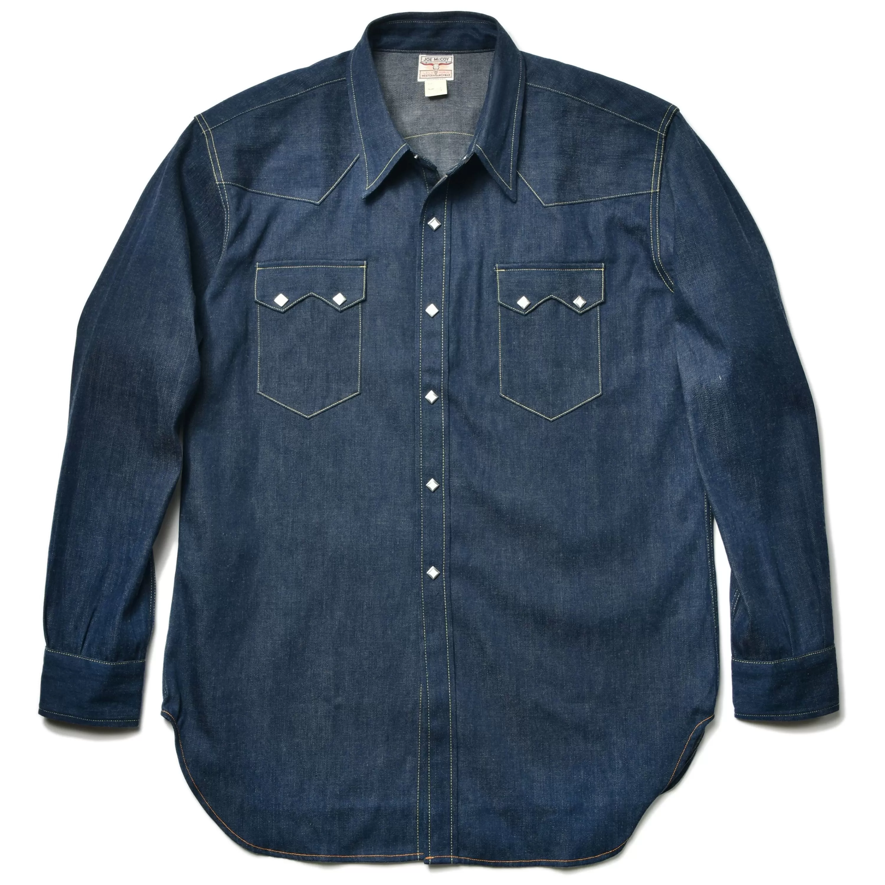 Joe McCoy Denim Western Shirt / Sawtooth 141 Indigo New