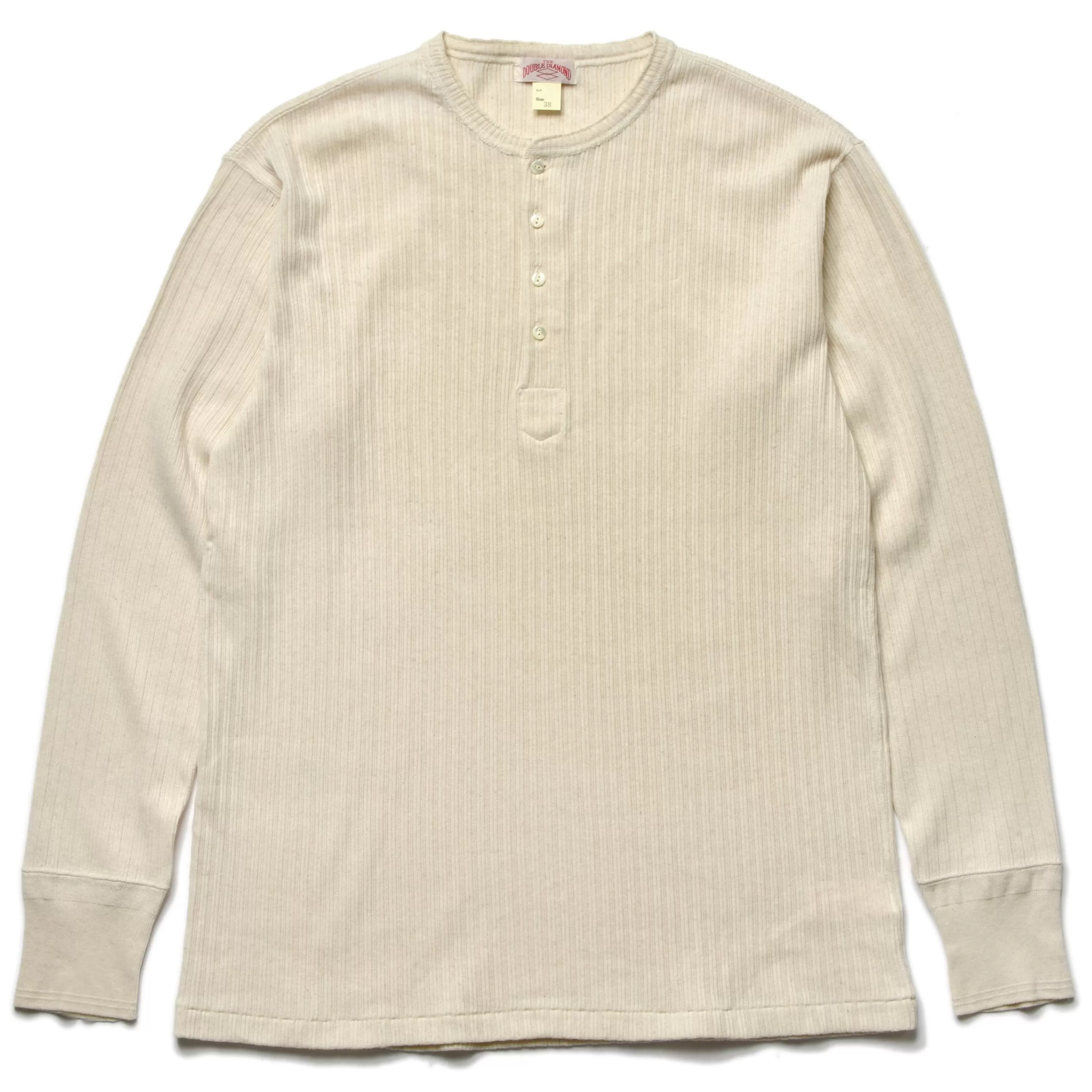 Joe McCoy Double Diamond Eyelet Henley Undershirt 012 Ecru Clearance