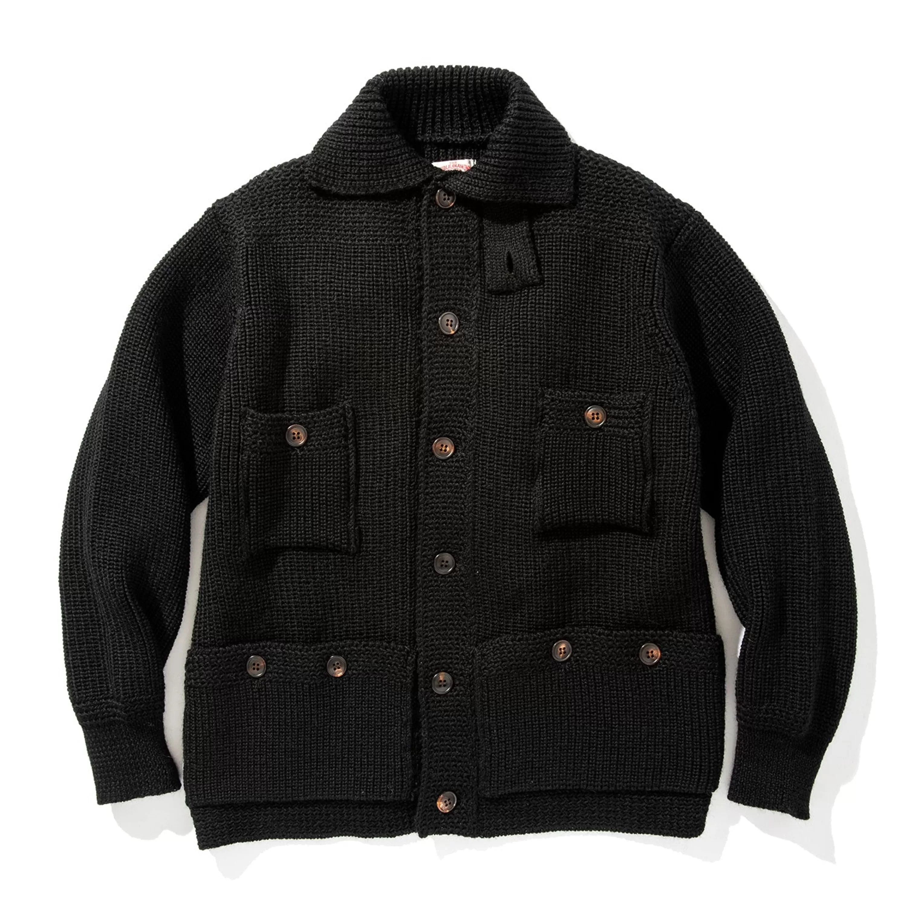 Joe McCoy Double Diamond Heavy Gauge Sweater Black Cheap