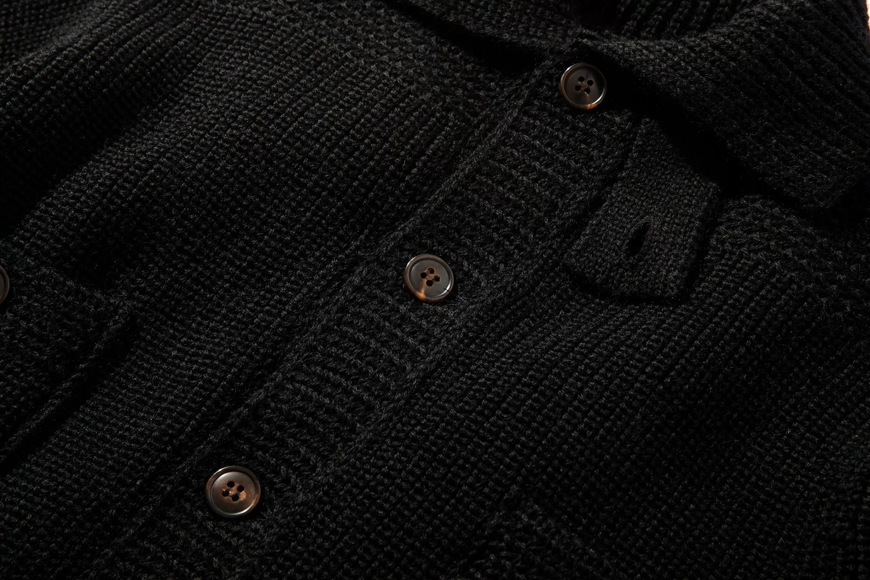 Joe McCoy Double Diamond Heavy Gauge Sweater Black Cheap