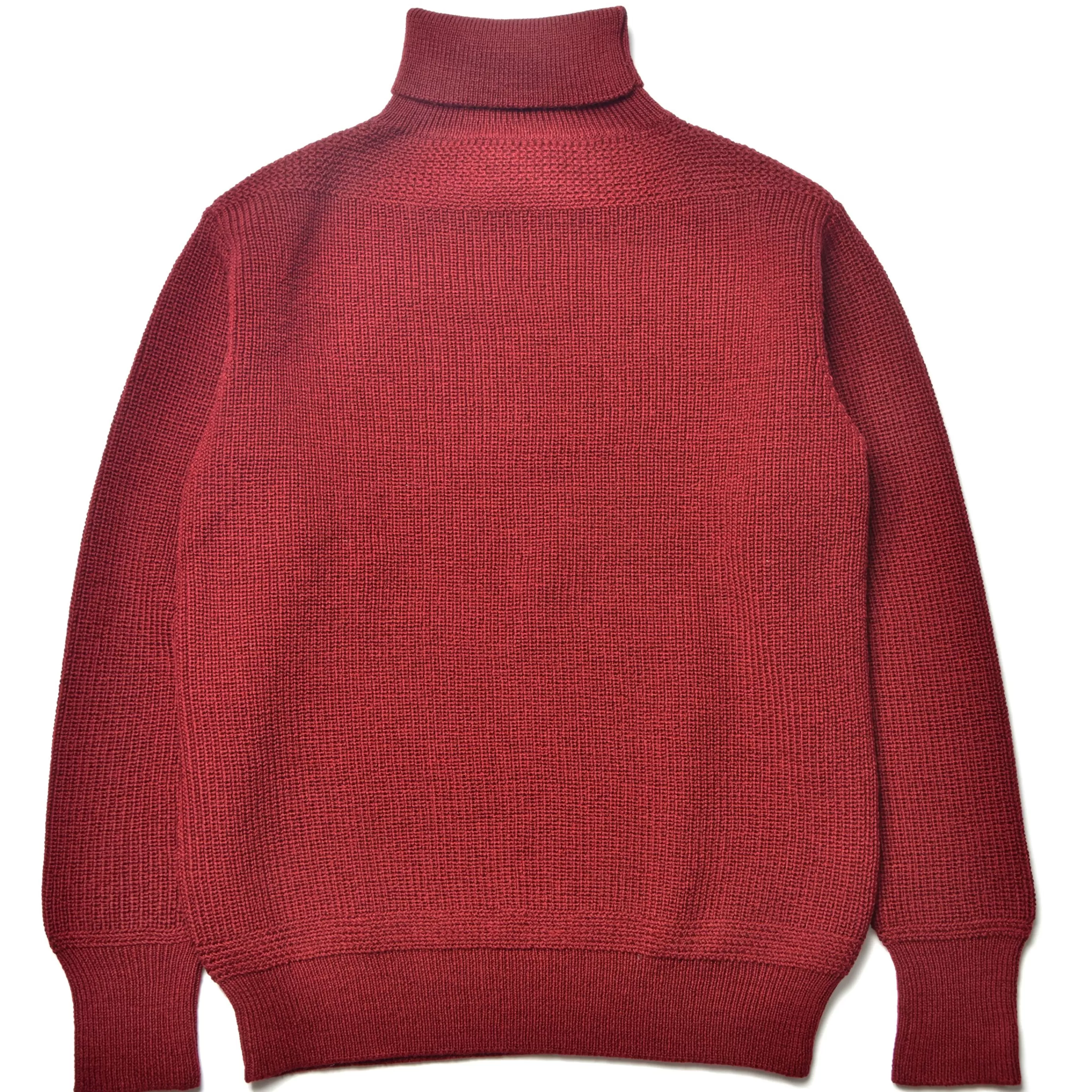 Joe McCoy Fisherman'S Turtle Neck Sweater 102 Maroon Flash Sale