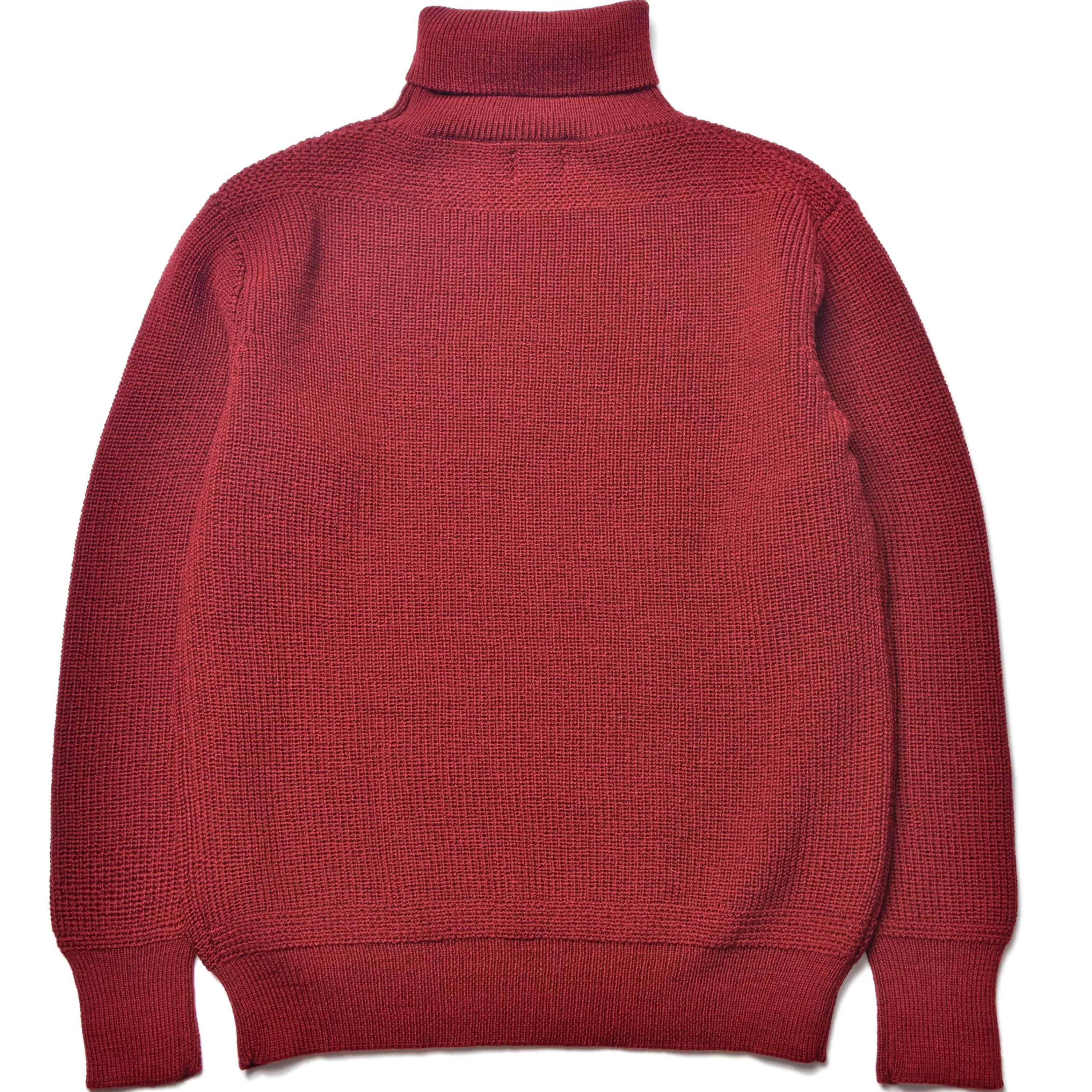 Joe McCoy Fisherman'S Turtle Neck Sweater 102 Maroon Flash Sale