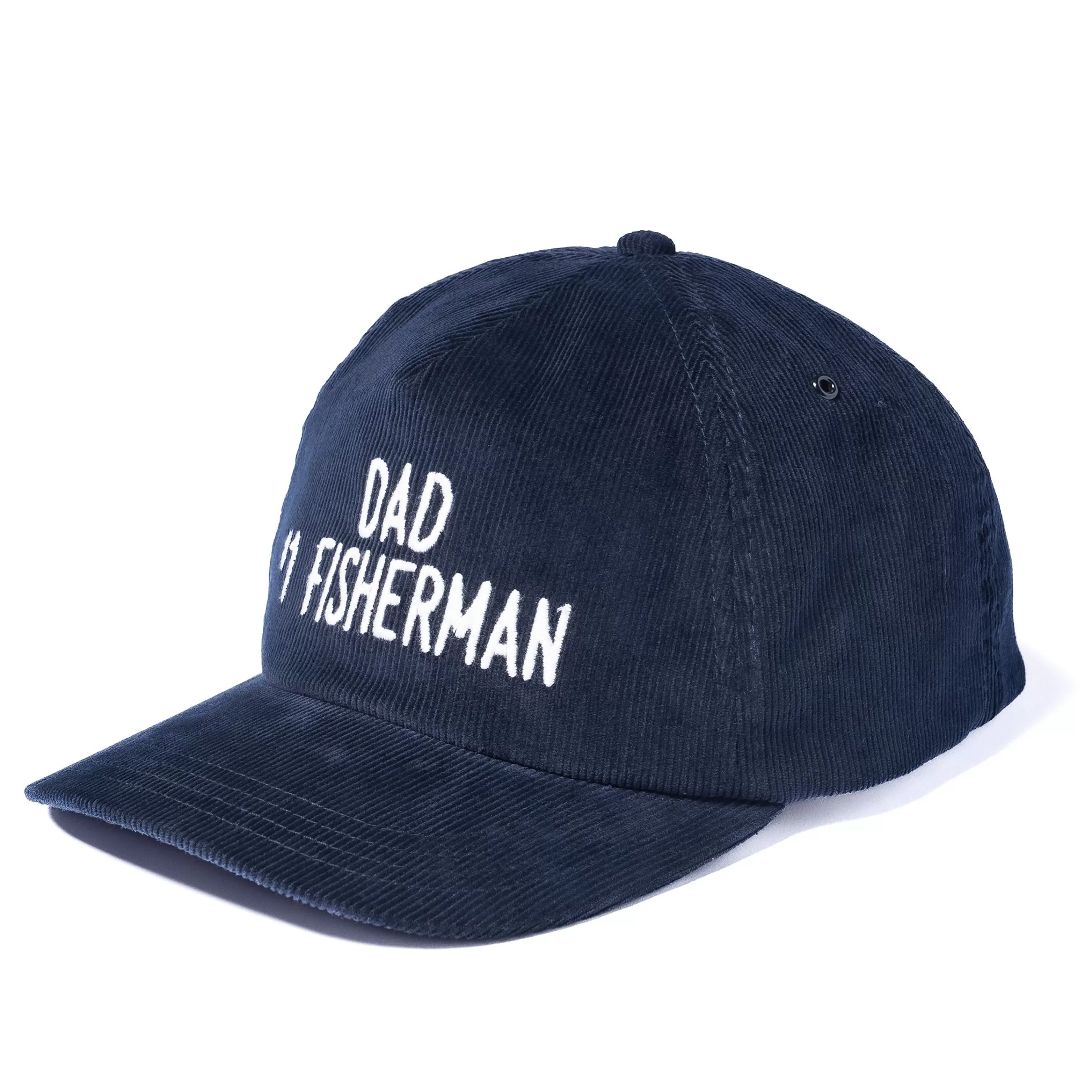 Joe McCoy Five Panel Corduroy Cap / #1 Fishing Dad Navy Clearance