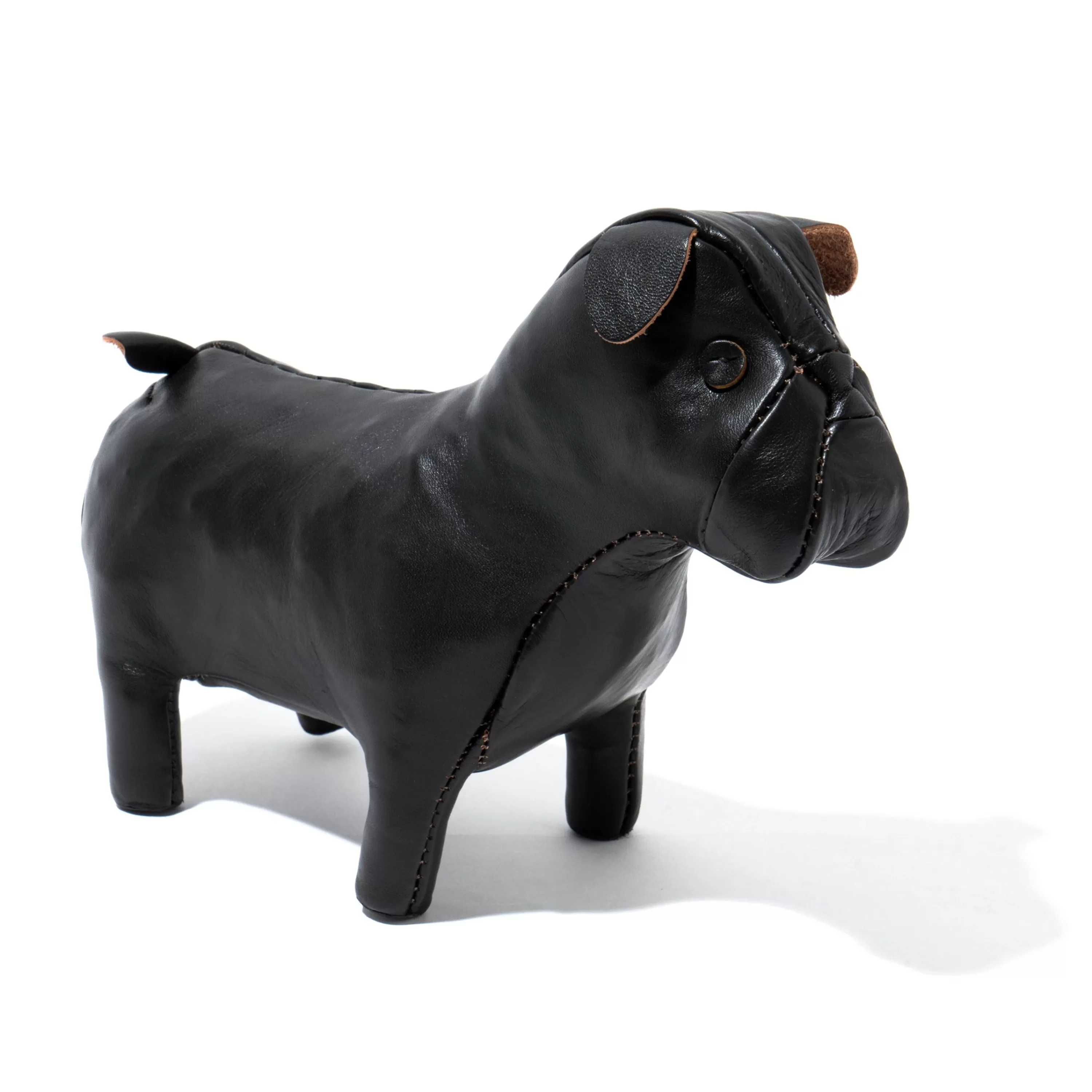 The Real McCoy's Handcrafted Horsehide Animals - Bulldog Brown Cheap