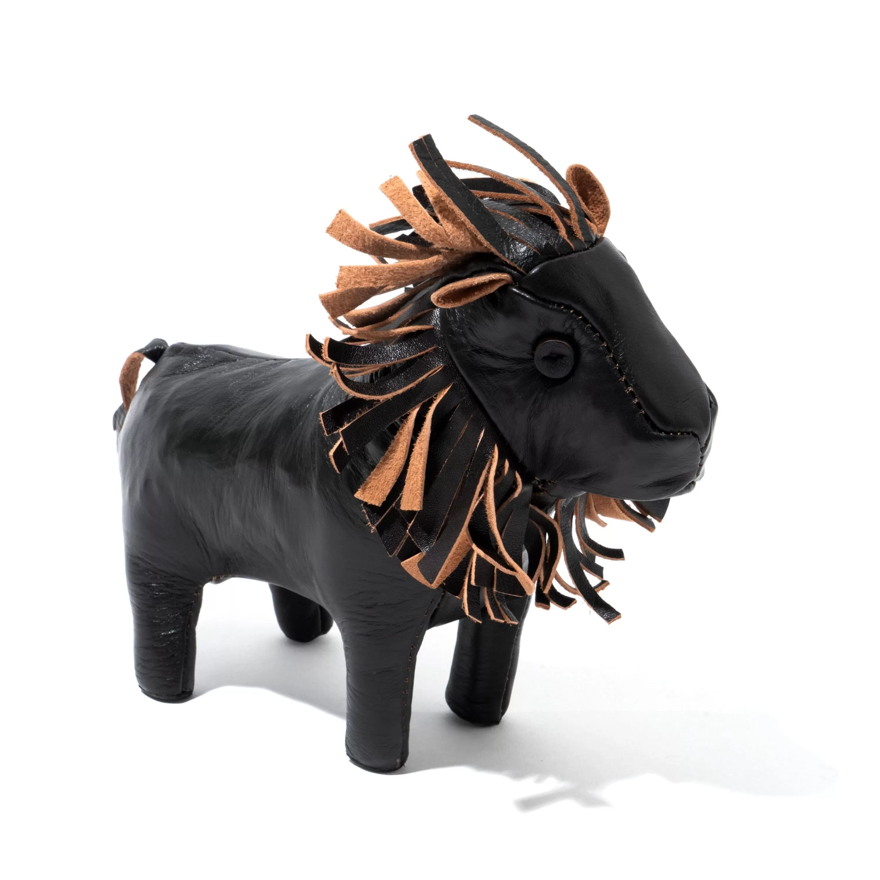 The Real McCoy's Handcrafted Horsehide Animals - Lion Brown New