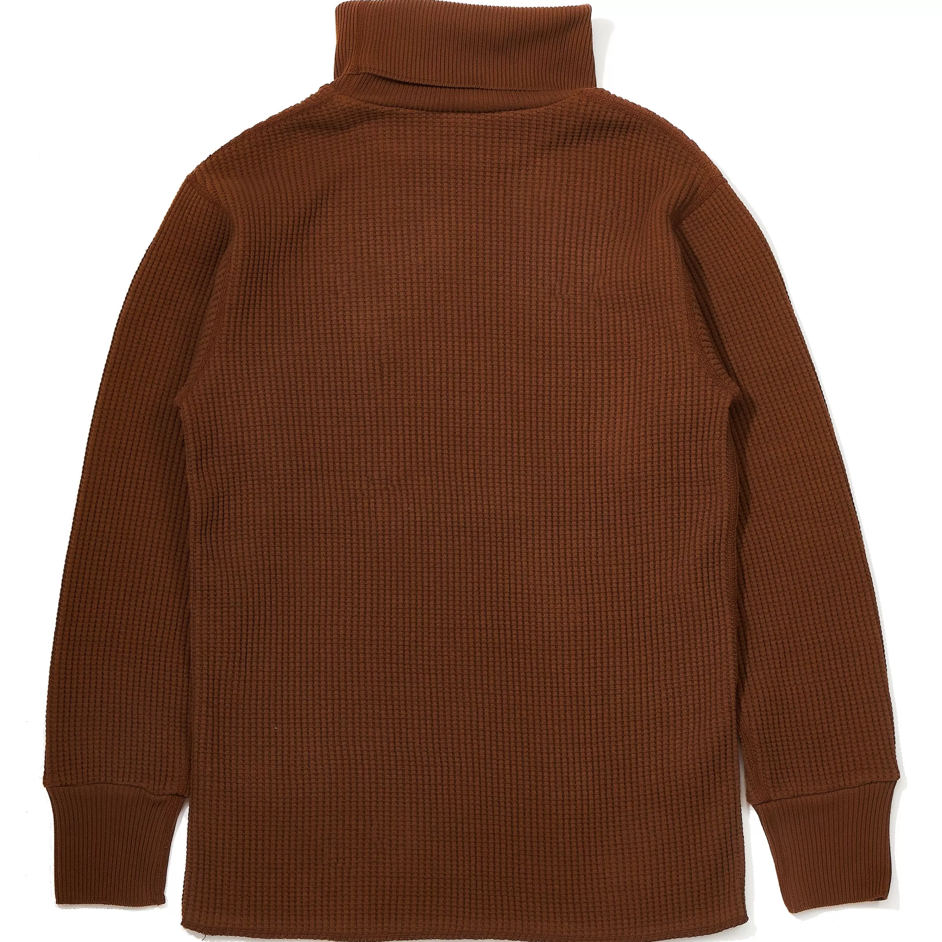 Joe McCoy High Neck Thermal Shirt Brown Cheap