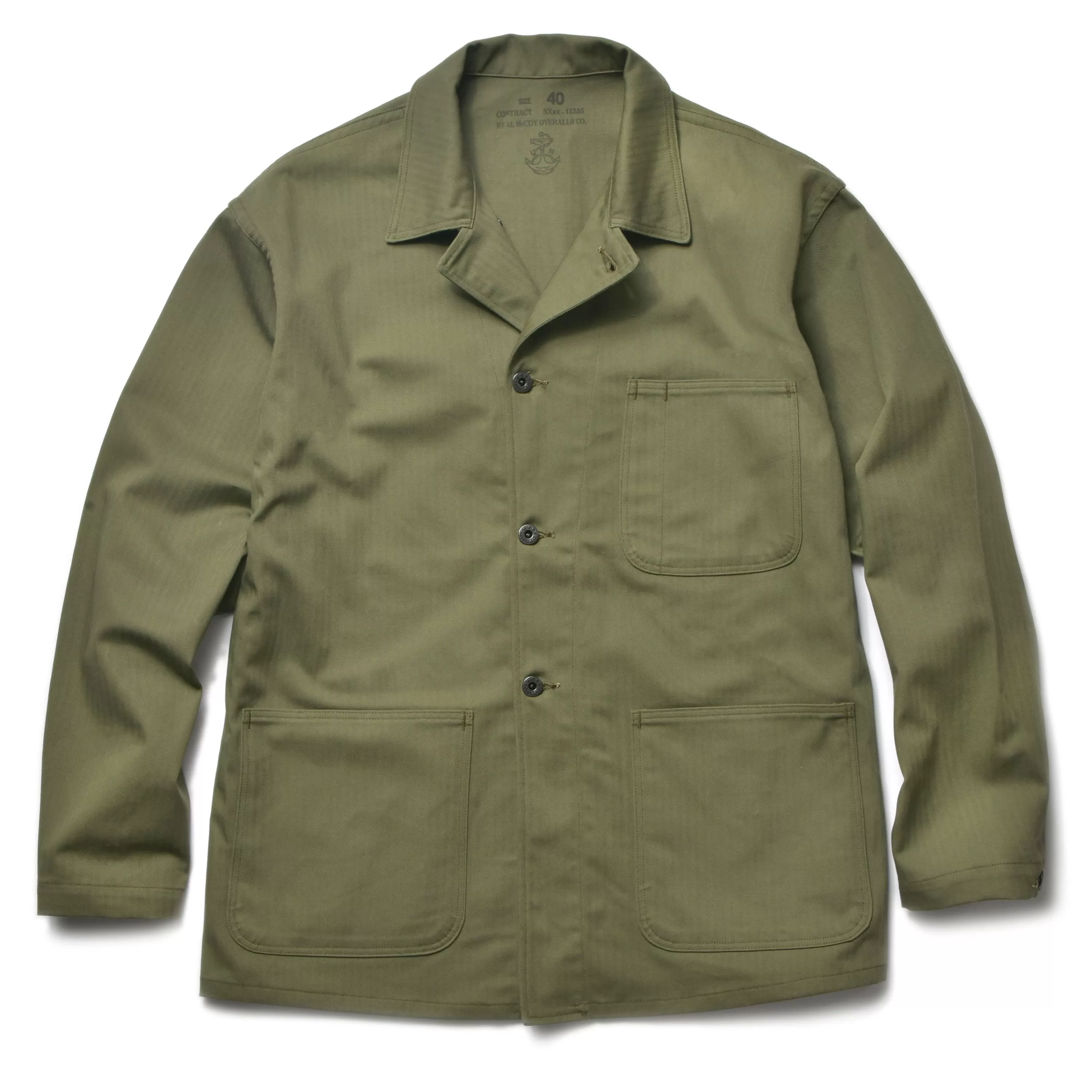 The Real McCoy's Jacket, Utility N-3 (Model 220) 150 Olive Cheap