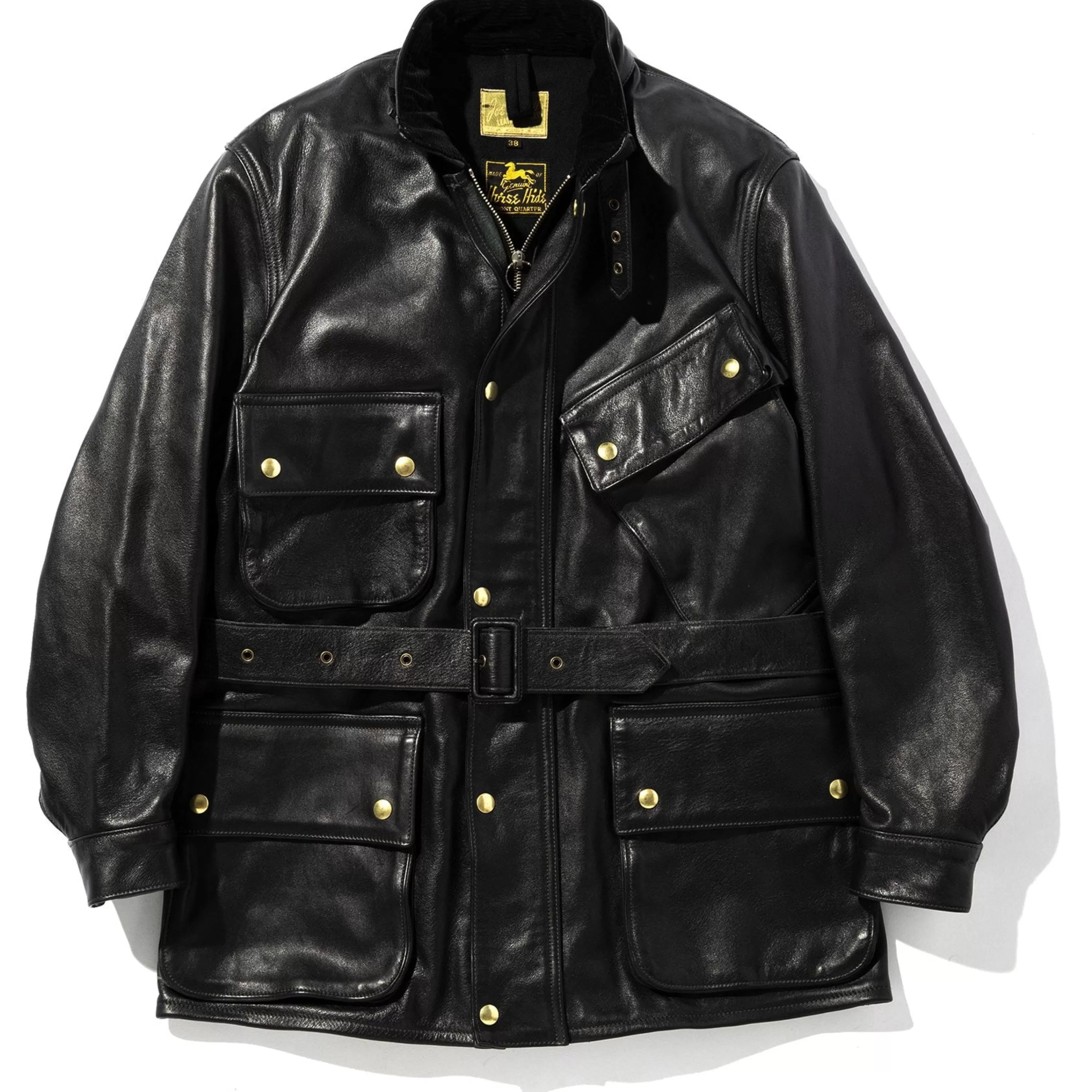 Joe McCoy Leather Enduro Trial Jacket Black Cheap