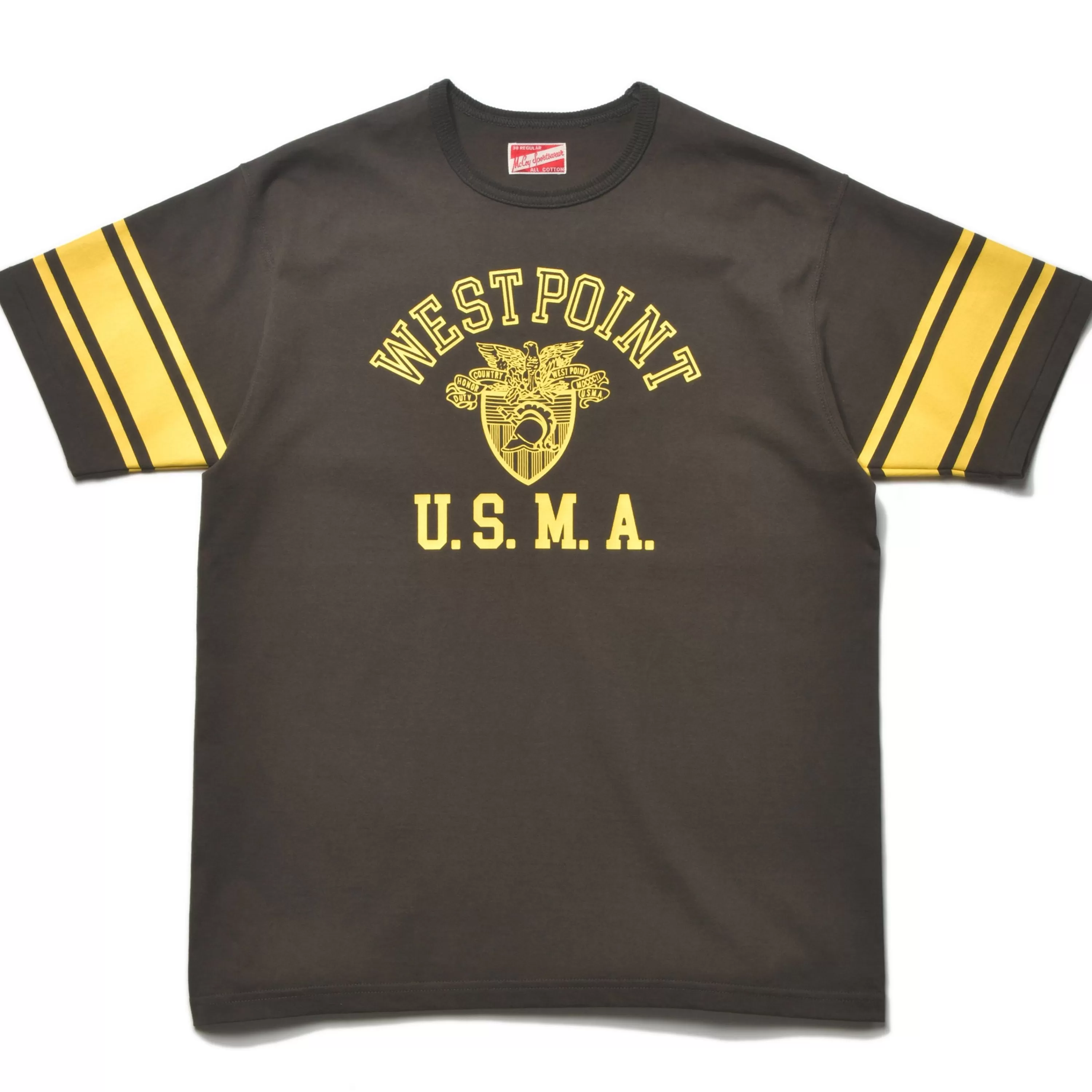 The Real McCoy's Military Athletic Tee / West Point 032 Charcoal Best