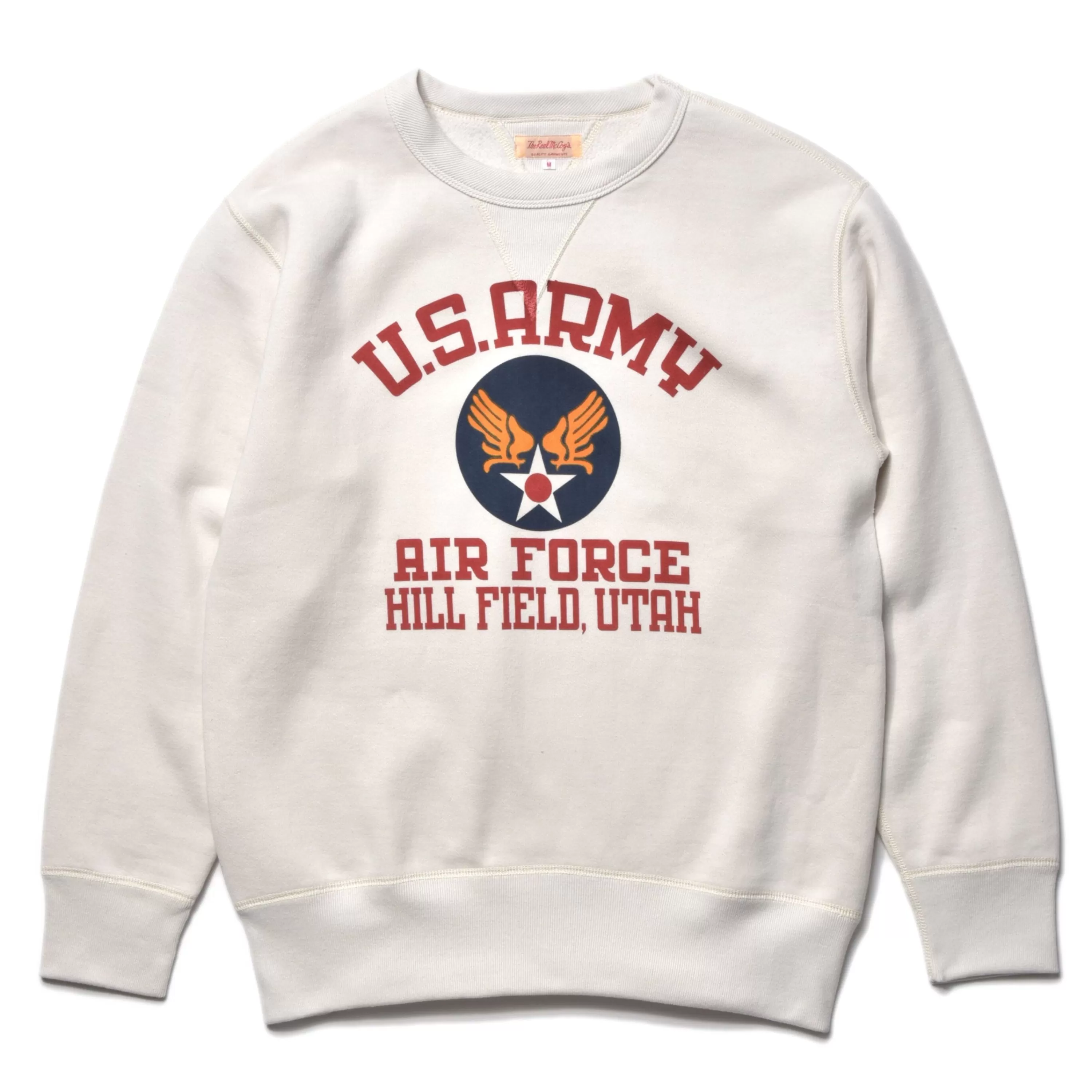 The Real McCoy's Military Print Sweatshirt / Usaf Hill Field Milk Sale