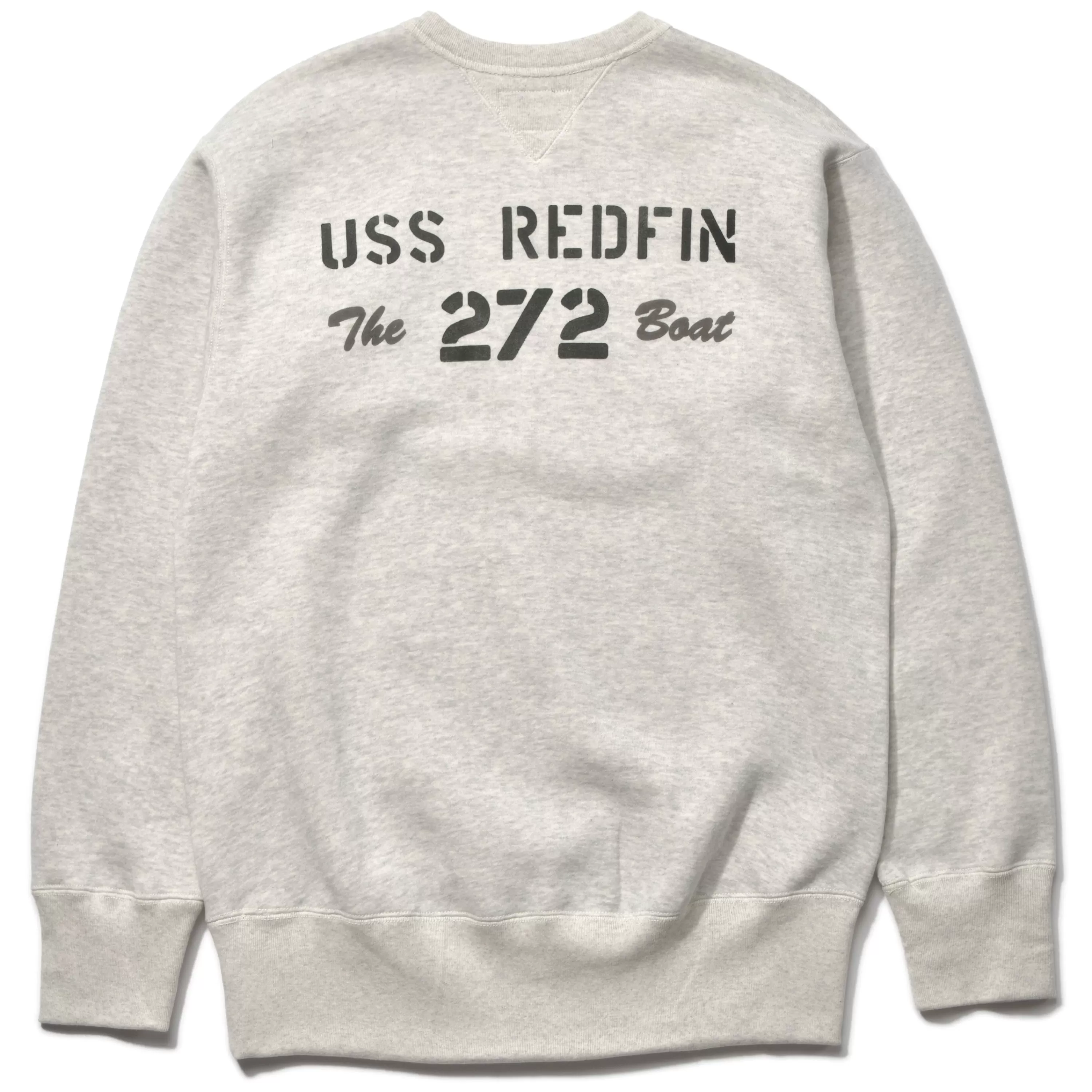 The Real McCoy's Military Print Sweatshirt / Uss Redfin 022 Snow Gray Discount