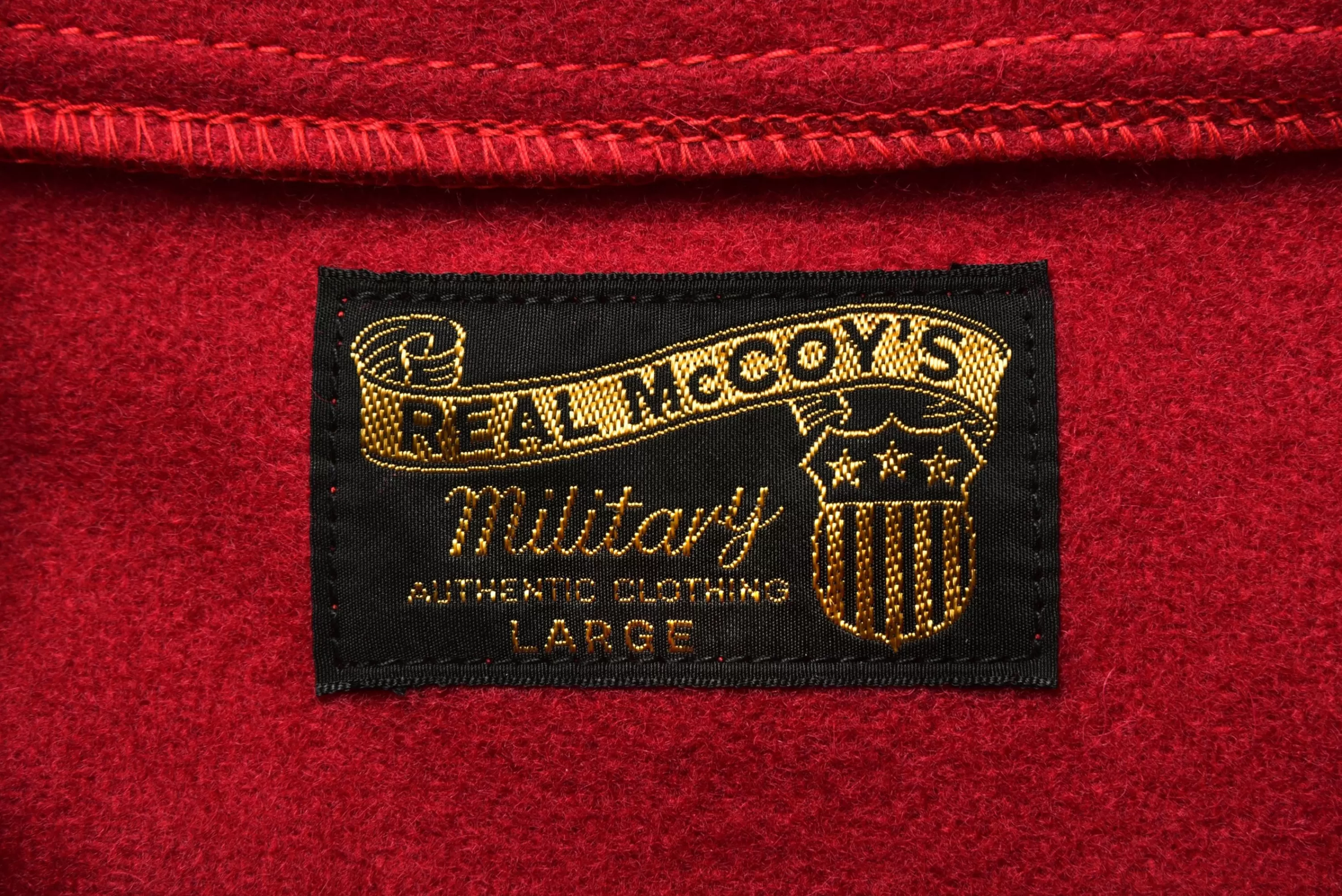 The Real McCoy's Military Souvenir Wool Shirt / U.S. Navy Red Sale