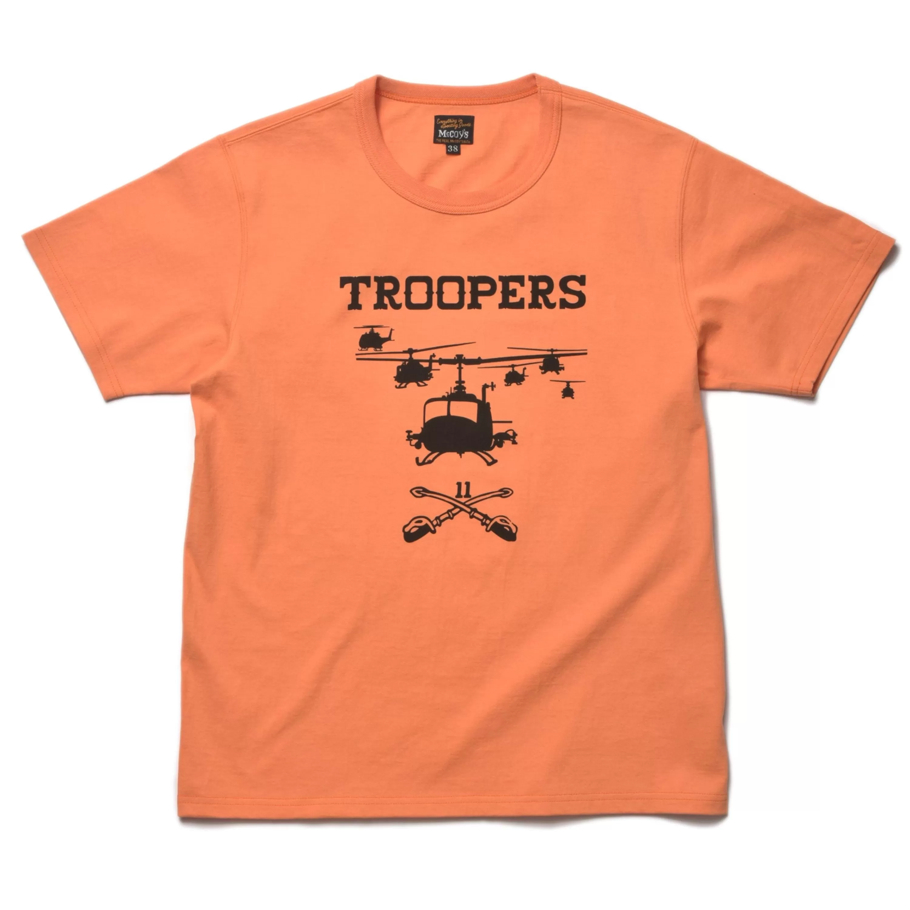 The Real McCoy's Military Tee / Troopers 71 Tangerine Outlet