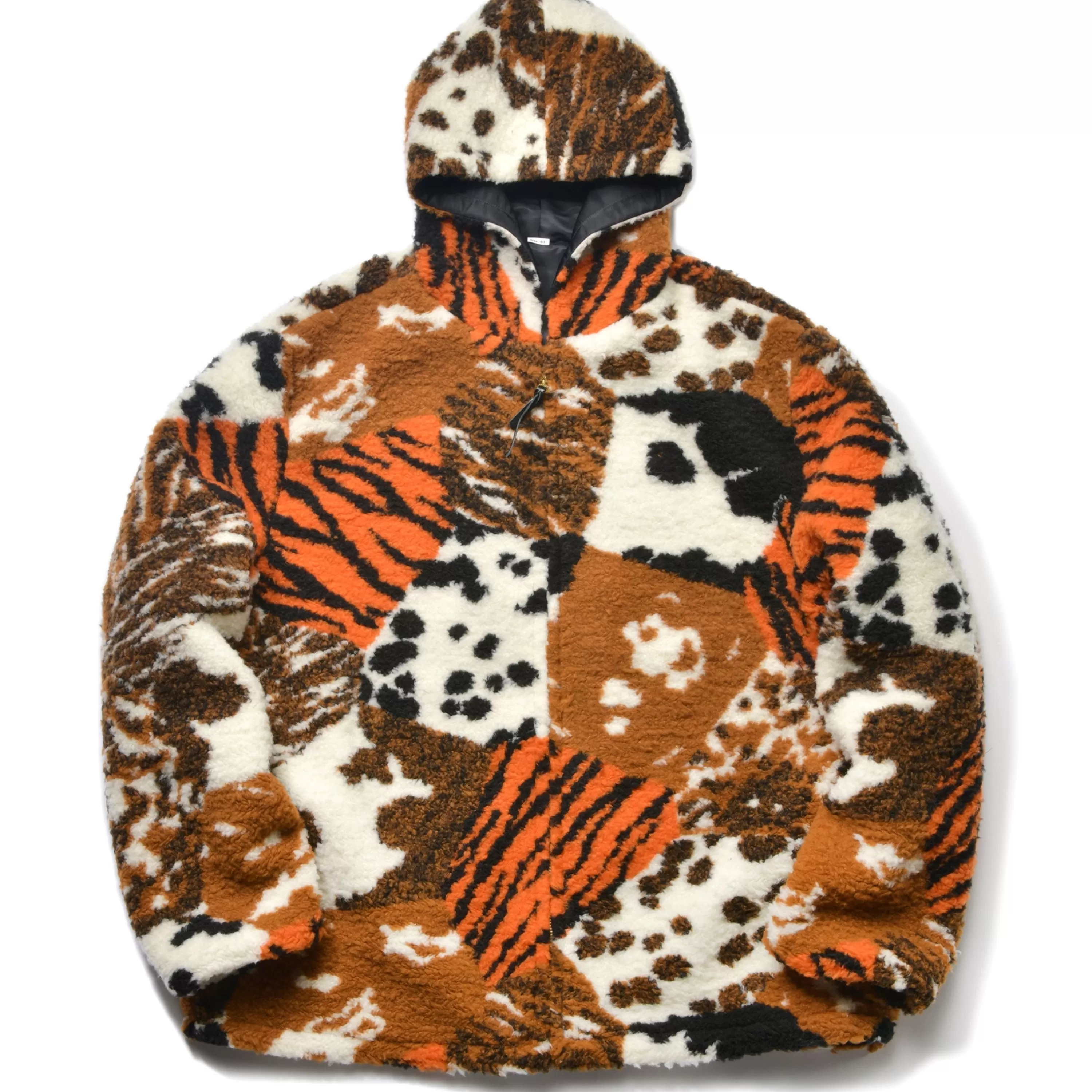 Joe McCoy Multi Panel Animal Fur Parka 041 Beige Outlet